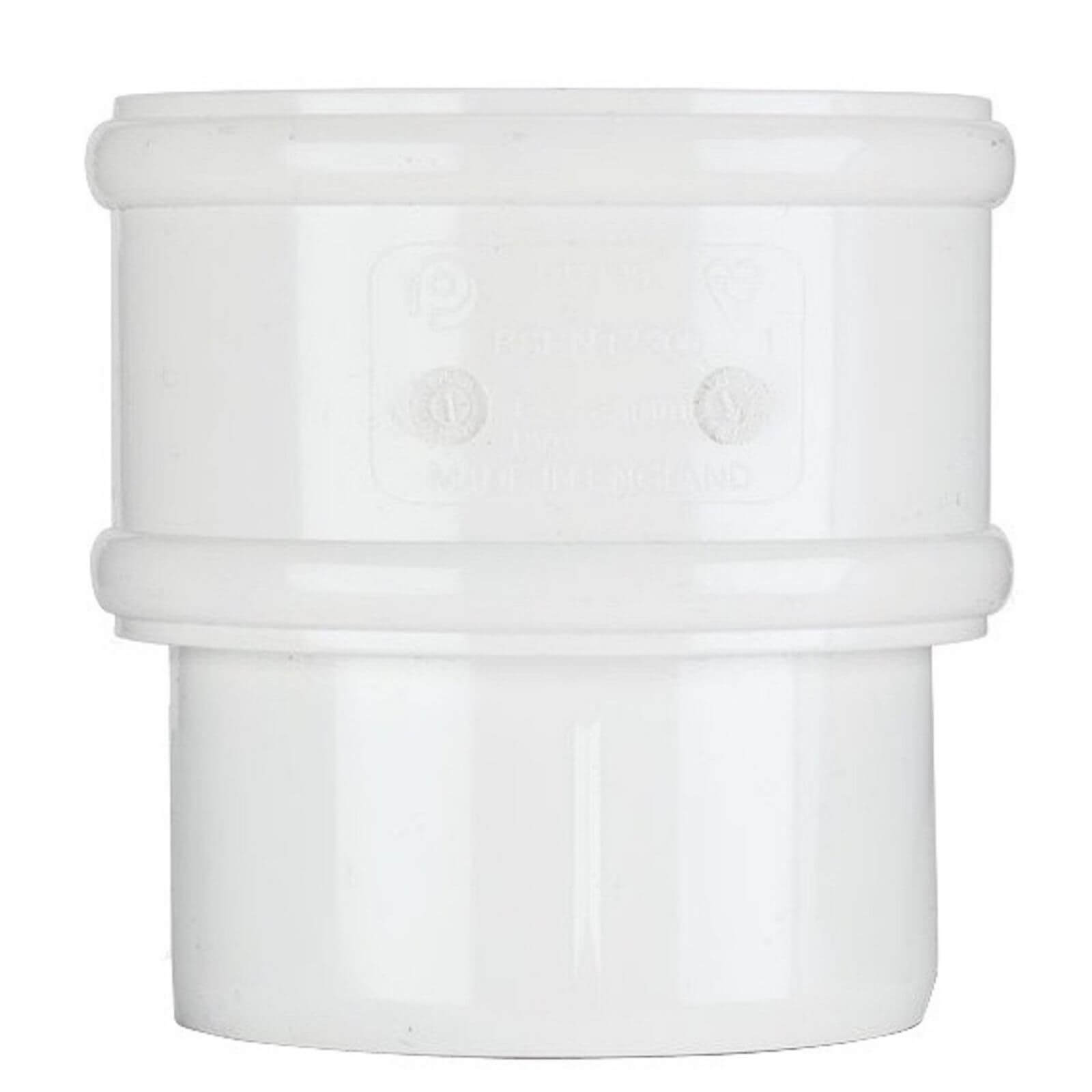 Polypipe Round Downpipe Connector - 68mm - White