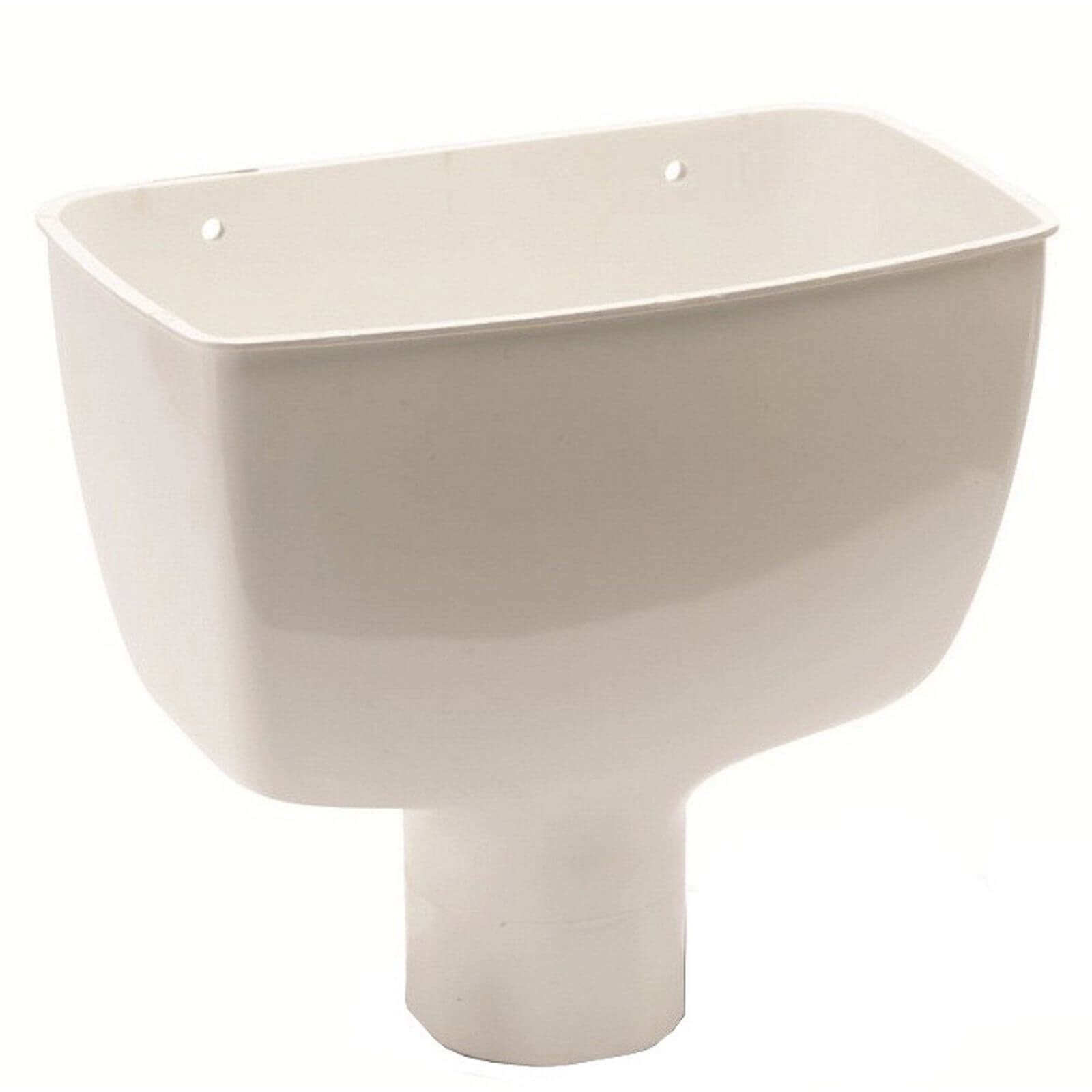 Polypipe Round Standard Hopper Head - 68mm - White