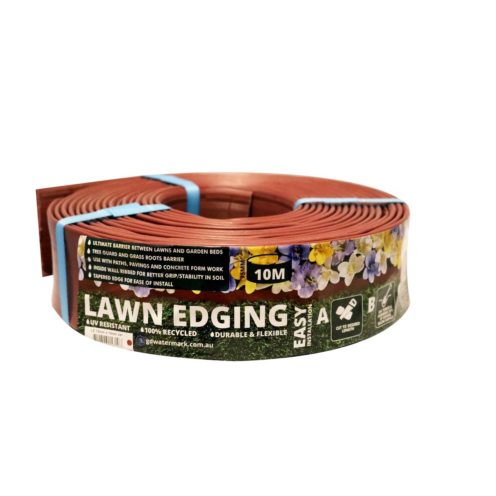 Lawn Edging - 75mm x 10 Metre / Jarrah
