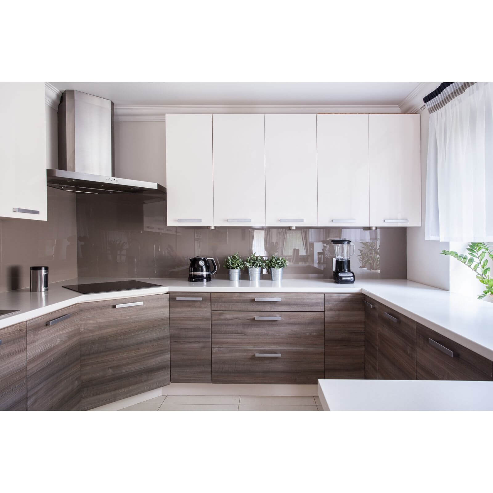 Zenolite Acrylic Kitchen Splashback Panel - 2440 x 605 x 4mm - Mocha