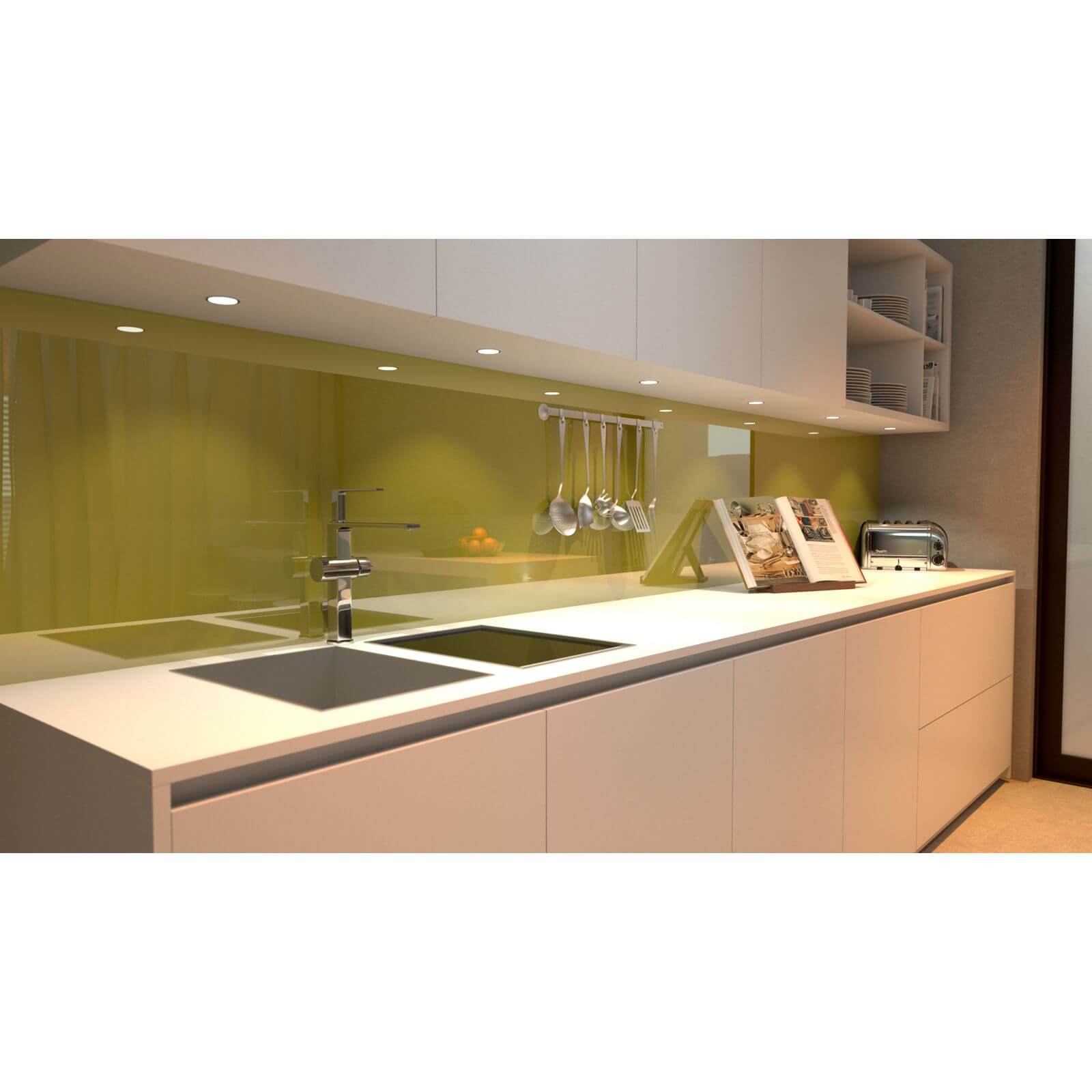 Zenolite Acrylic Kitchen Splashback Panel - 2440 x 605 x 4mm - Forest
