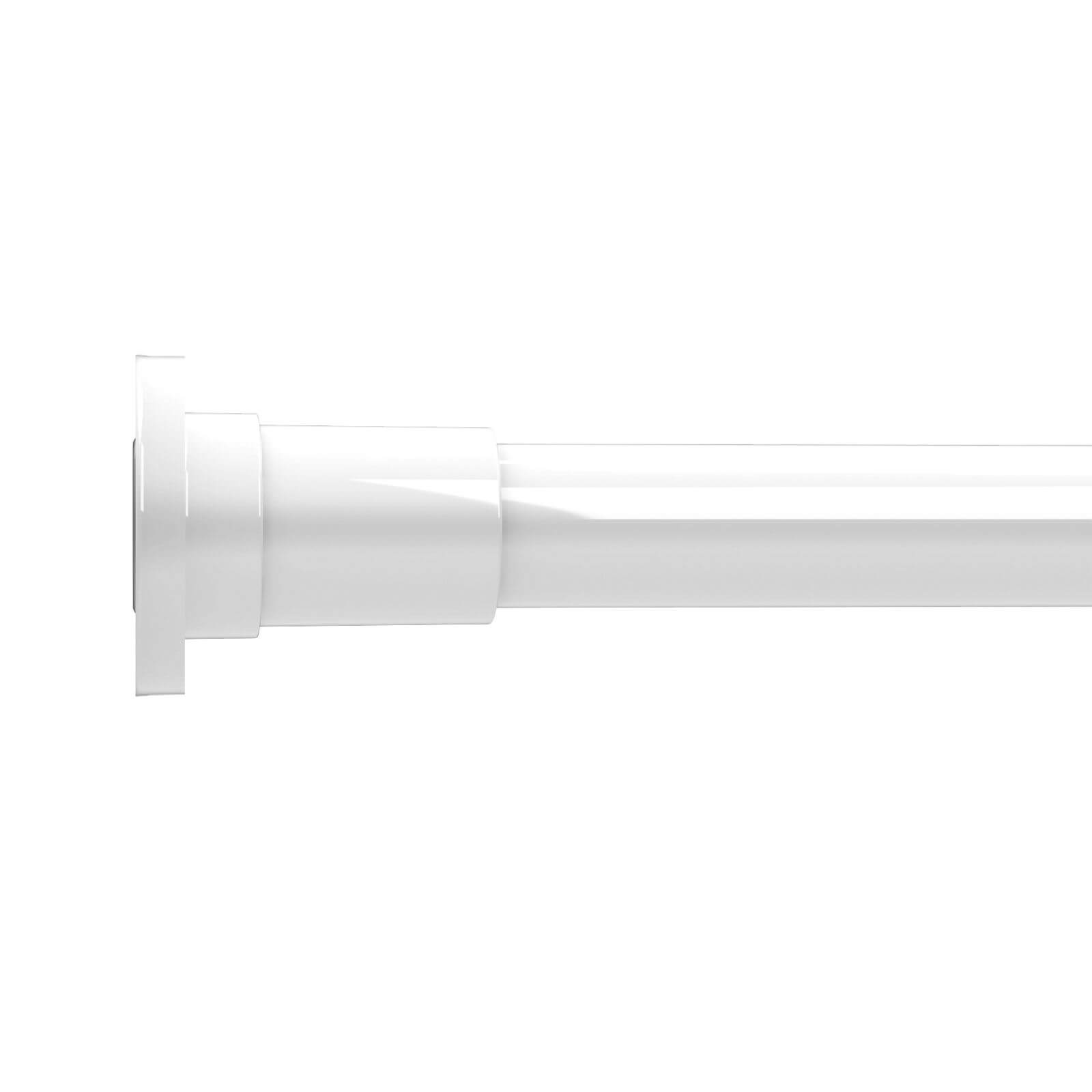 Croydex L Shaped Telescopic Rod - 1.3-2.6m - White