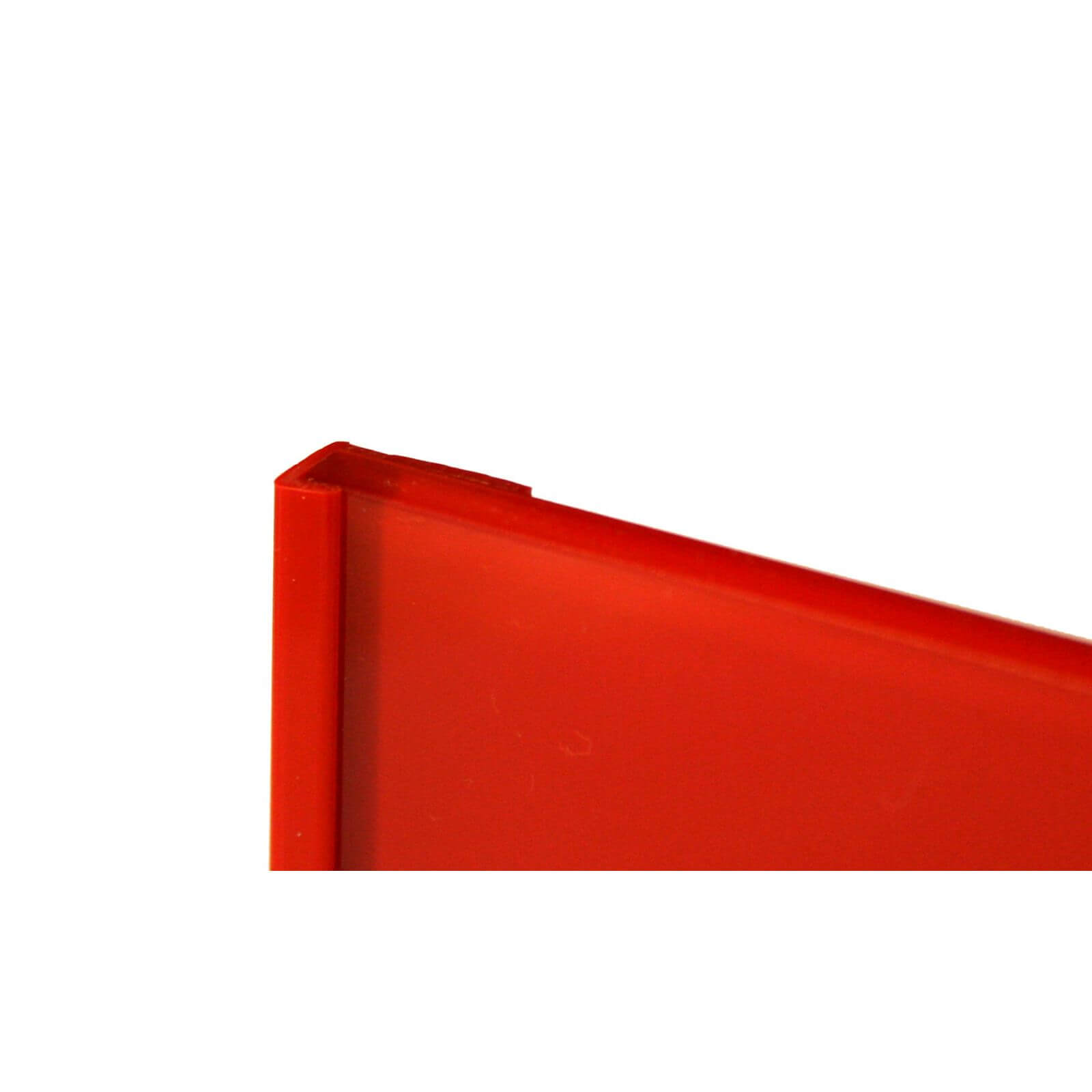 Zenolite Colour Matched PVC Edge Cap - Splashback Profile - 1250mm - Red