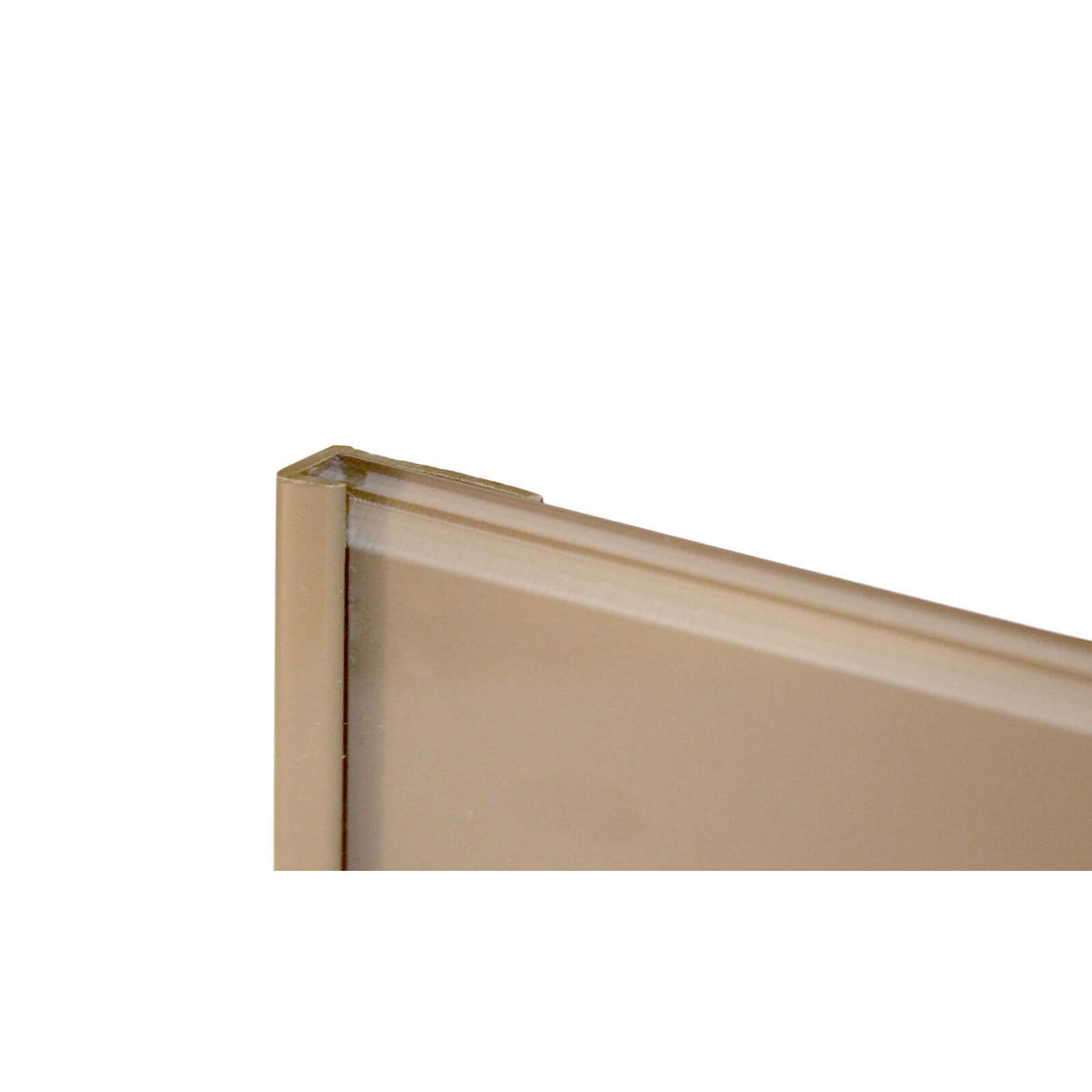 Zenolite Colour Matched PVC Edge Cap - Splashback Profile - 1250mm - Mocha