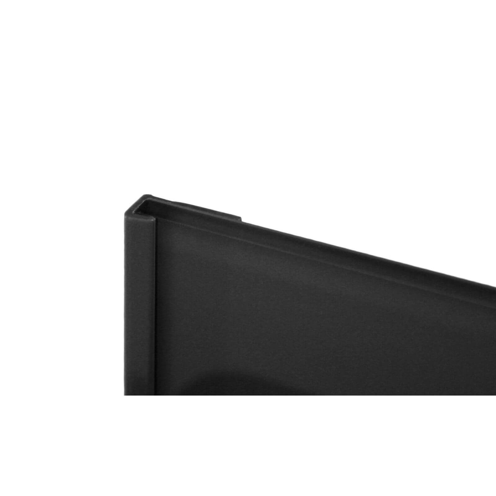 Zenolite Colour Matched PVC Edge Cap - Splashback Profile - 1250mm - Black