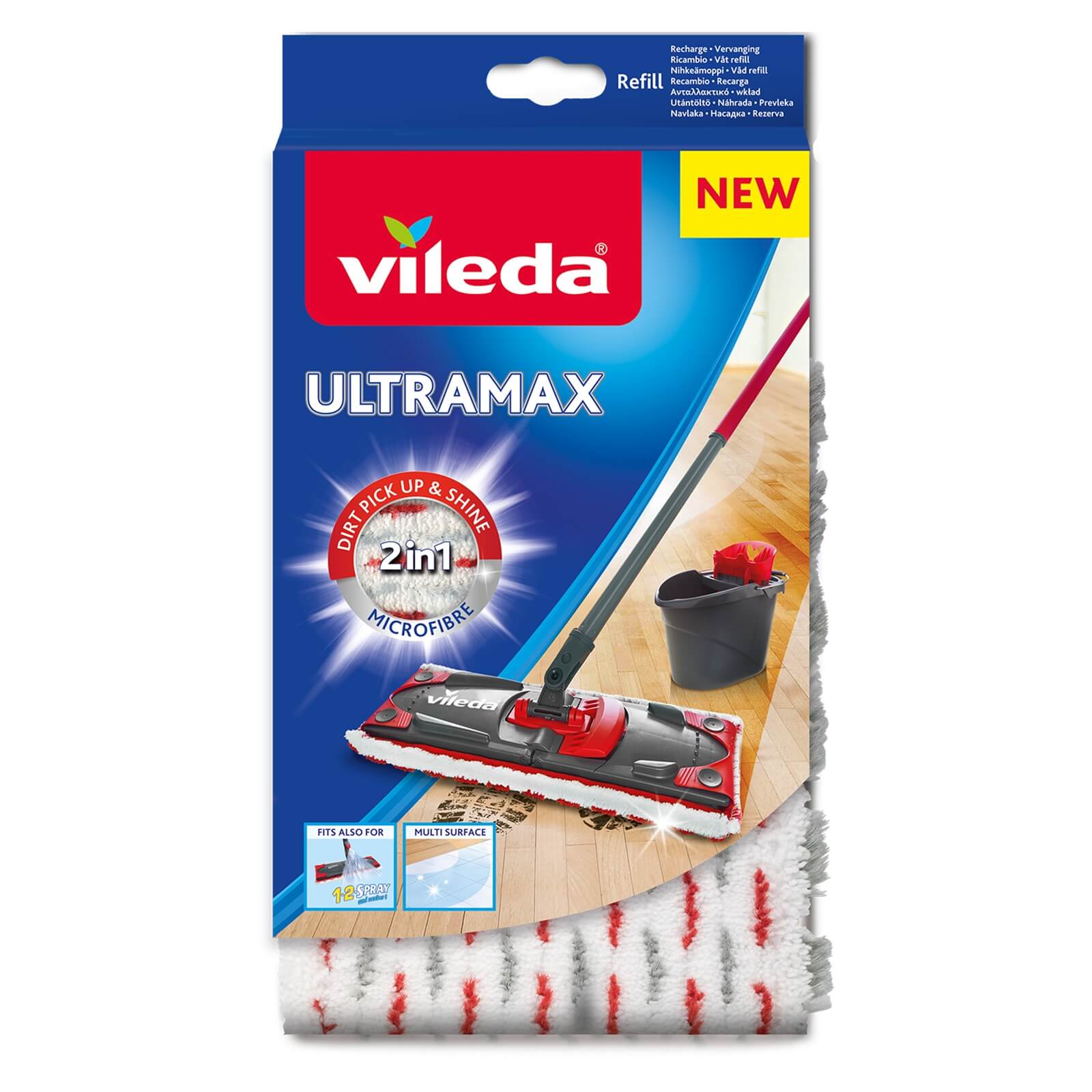 Vileda UltraMax/1-2 Spray Replacement Microfibre Pads