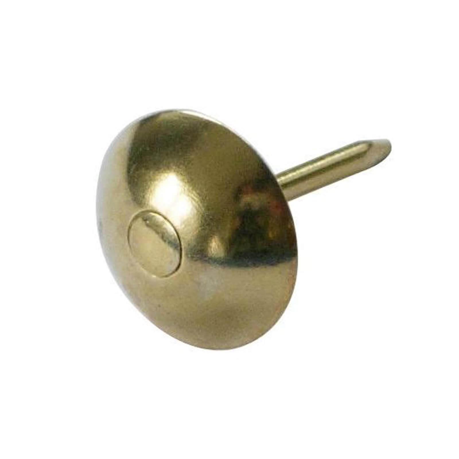 Upholstery Nail - 14mm Brass Plated - 50 Pack