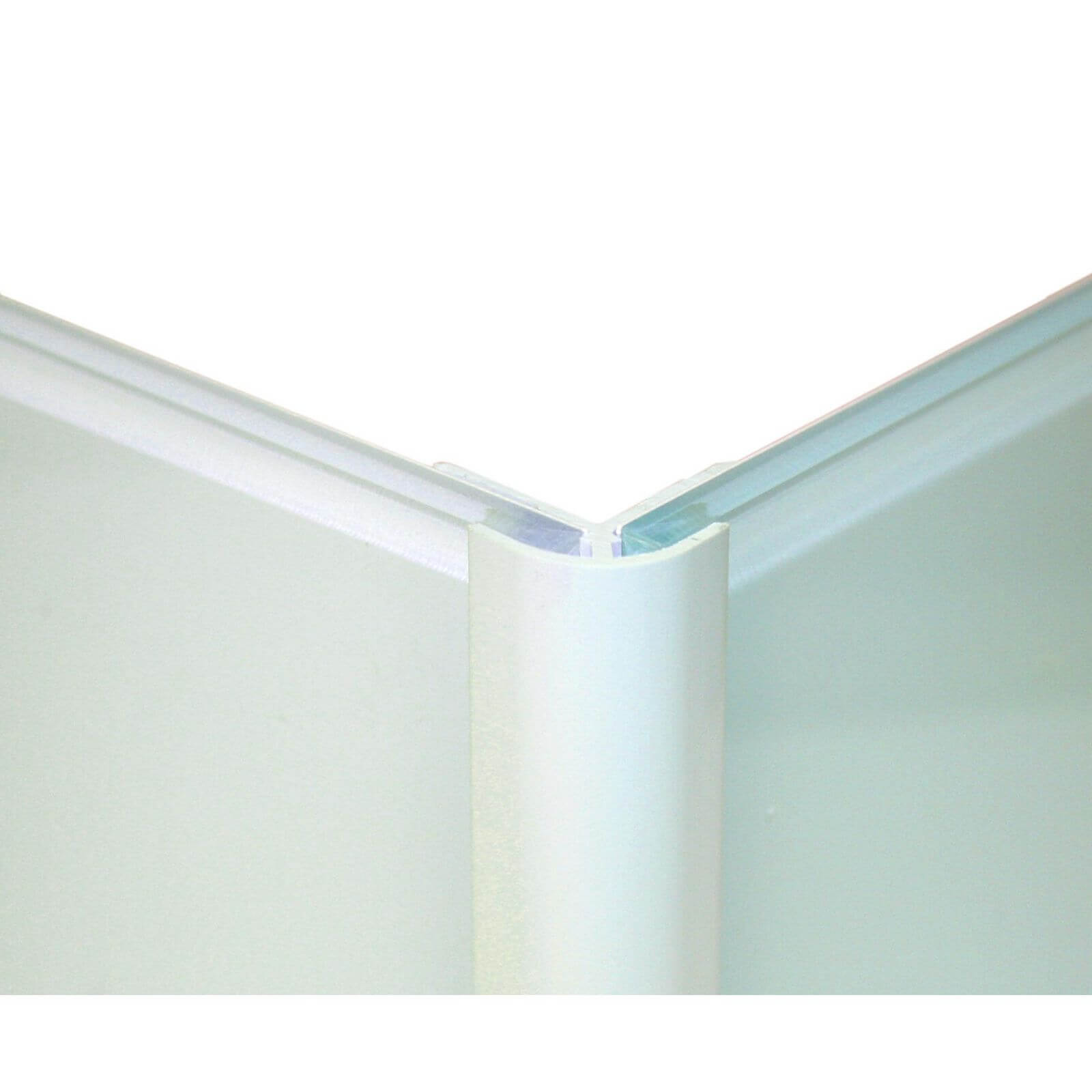 Zenolite Colour Matched PVC External Corner - Splashback Profile - 1250mm - Glacier