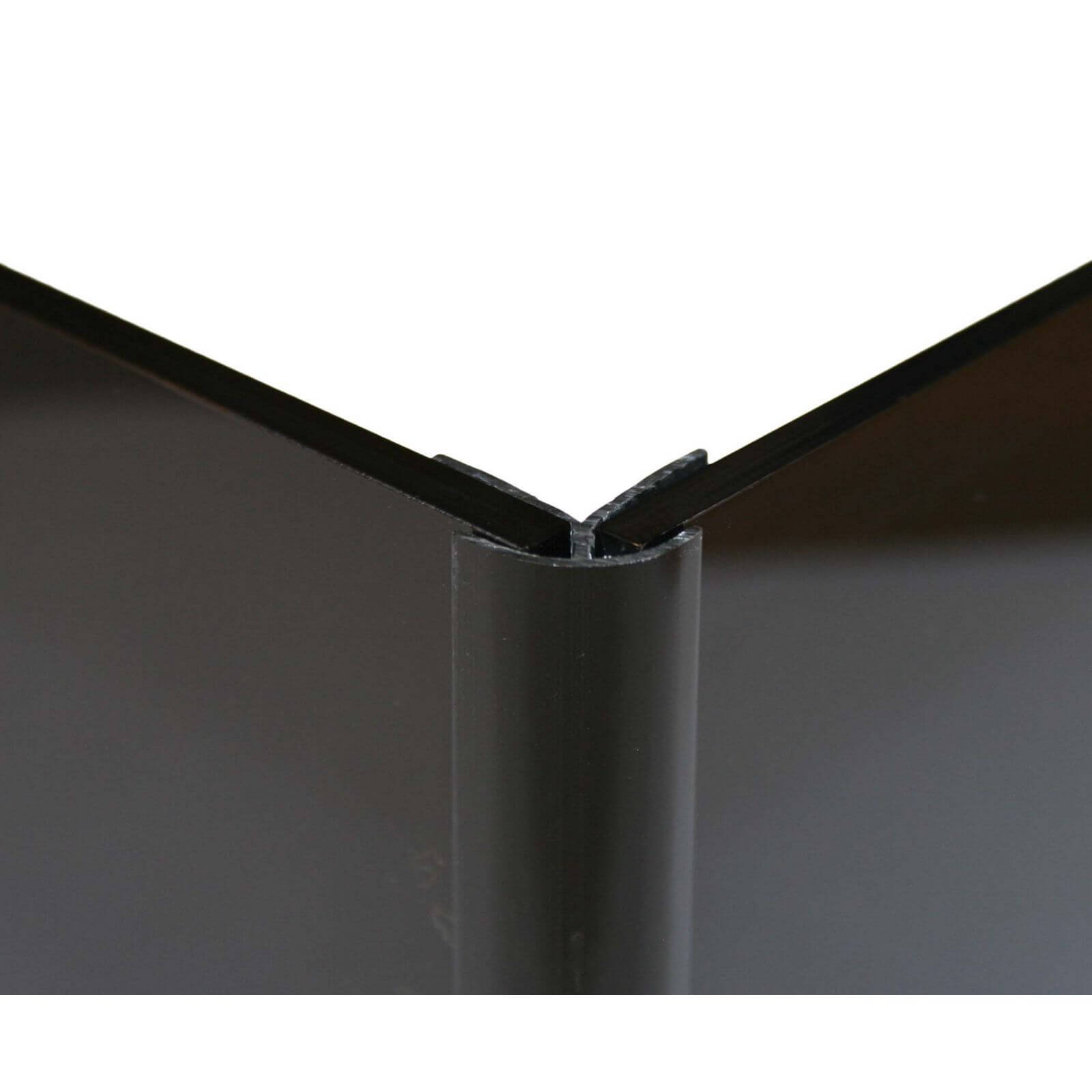 Zenolite Colour Matched PVC External Corner - Splashback Profile - 1250mm - Black
