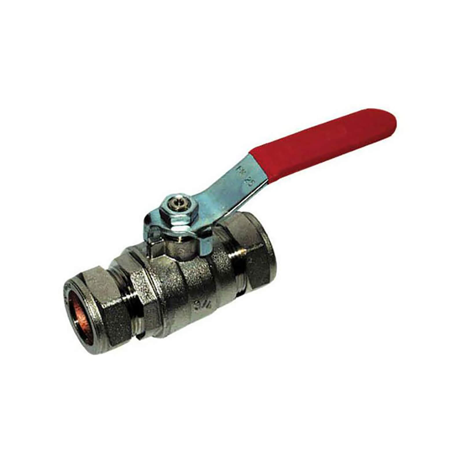 Isolation Ball Valve with On Off Handle Compression Fitting - 15mm