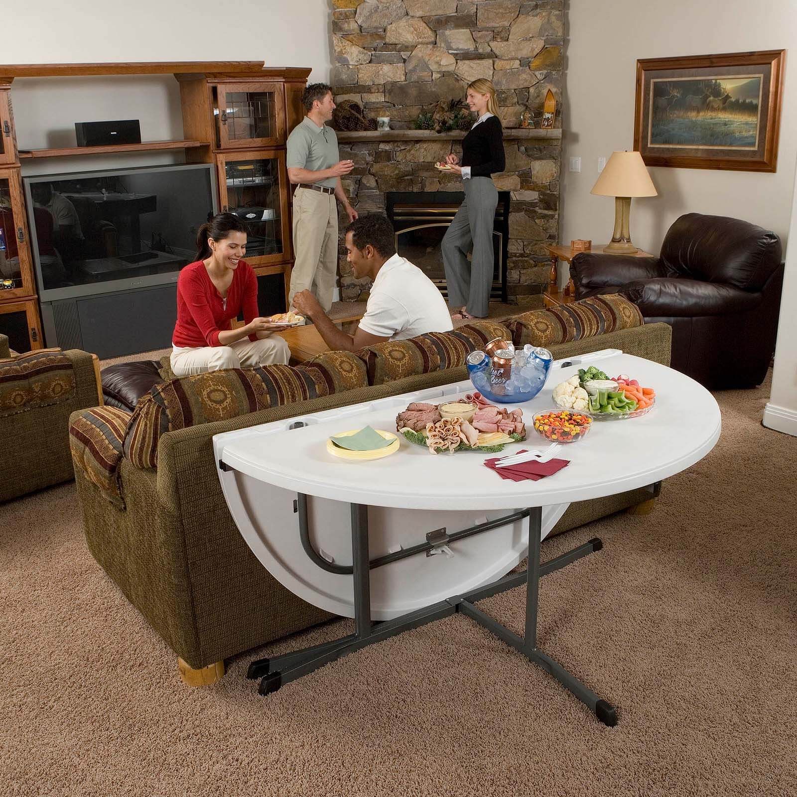Lifetime 60 Inch Round Fold-In-Half Table