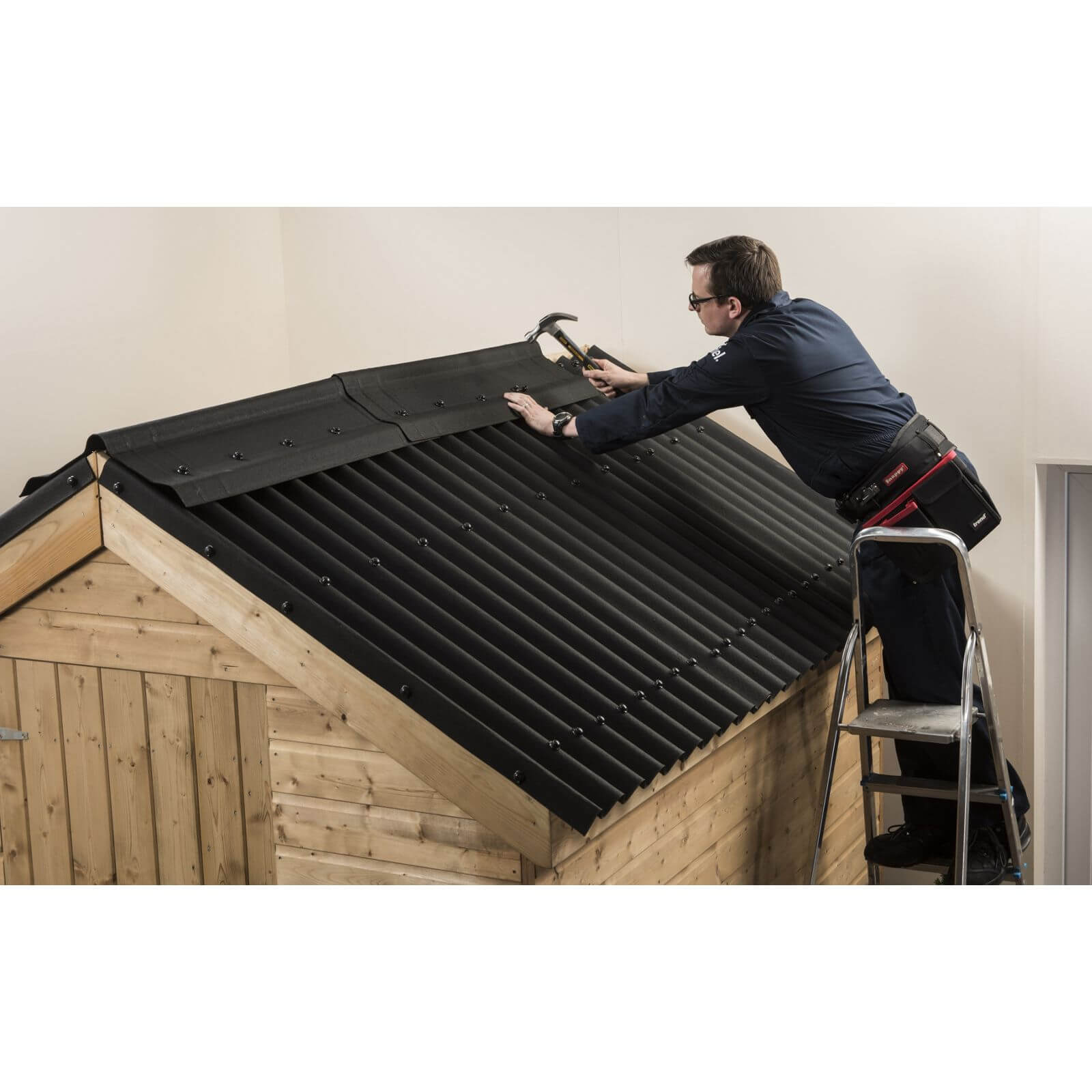 Coroline Black Corrugated Bitumen Roof Sheet - 2m