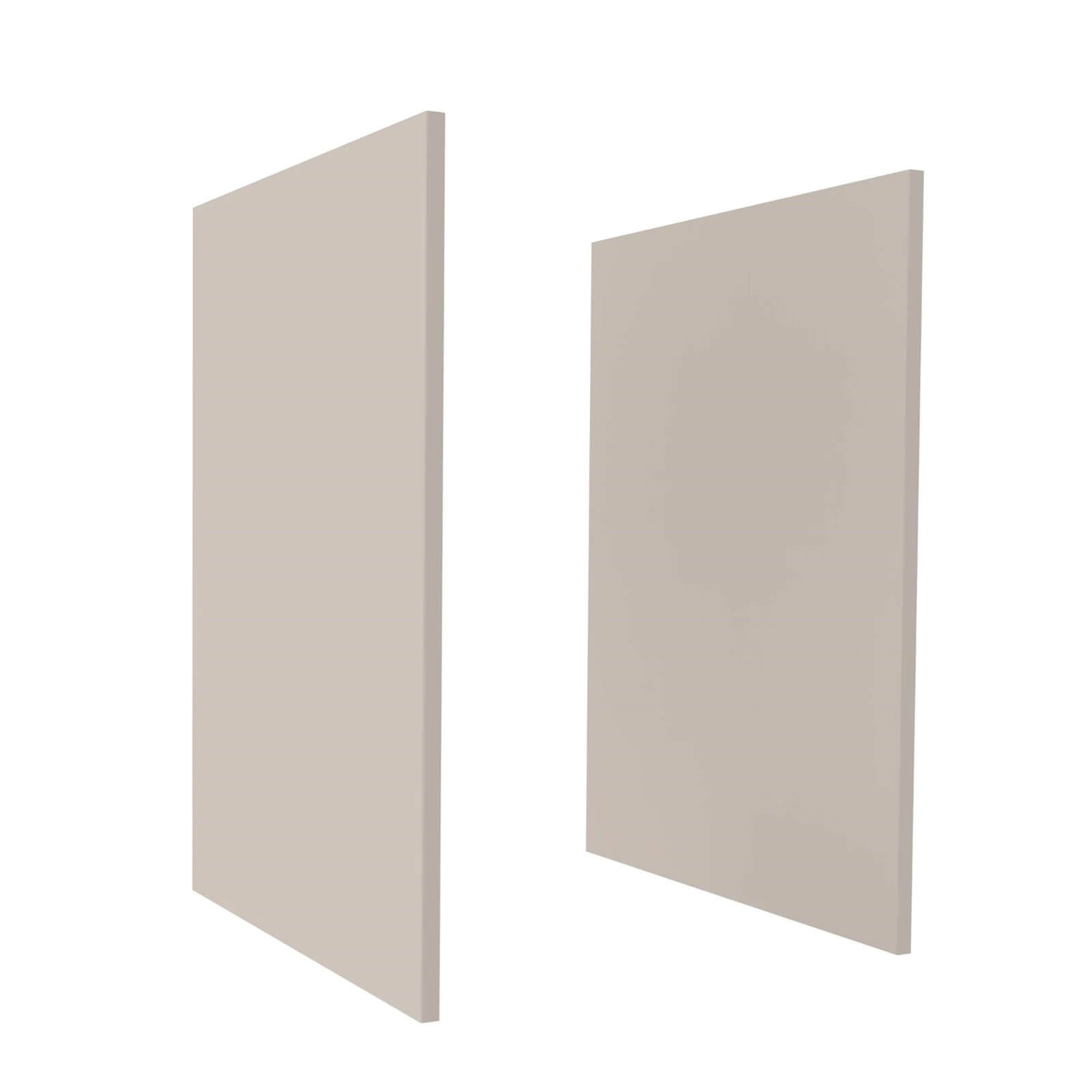 Handleless Cashmere Gloss Base Replacement End Panels - Pair