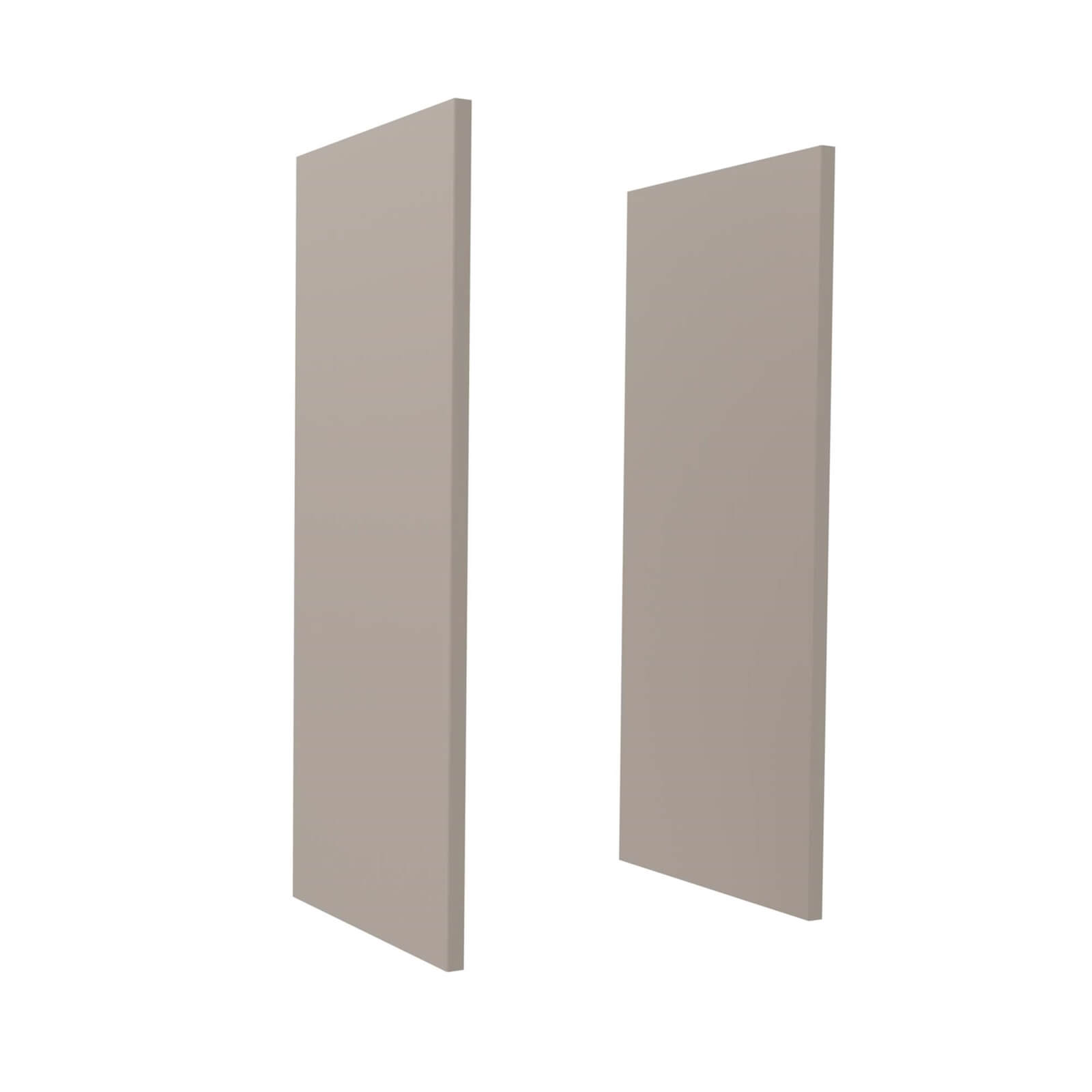 Handleless Cashmere Gloss Wall Replacement End Panels - Pair