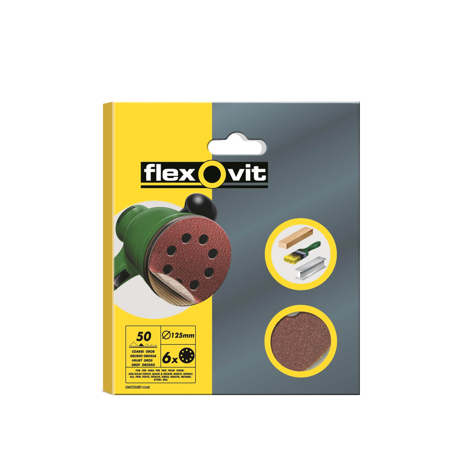 Flexovit PTA 125mm Eccentric Discs - 50 Grit
