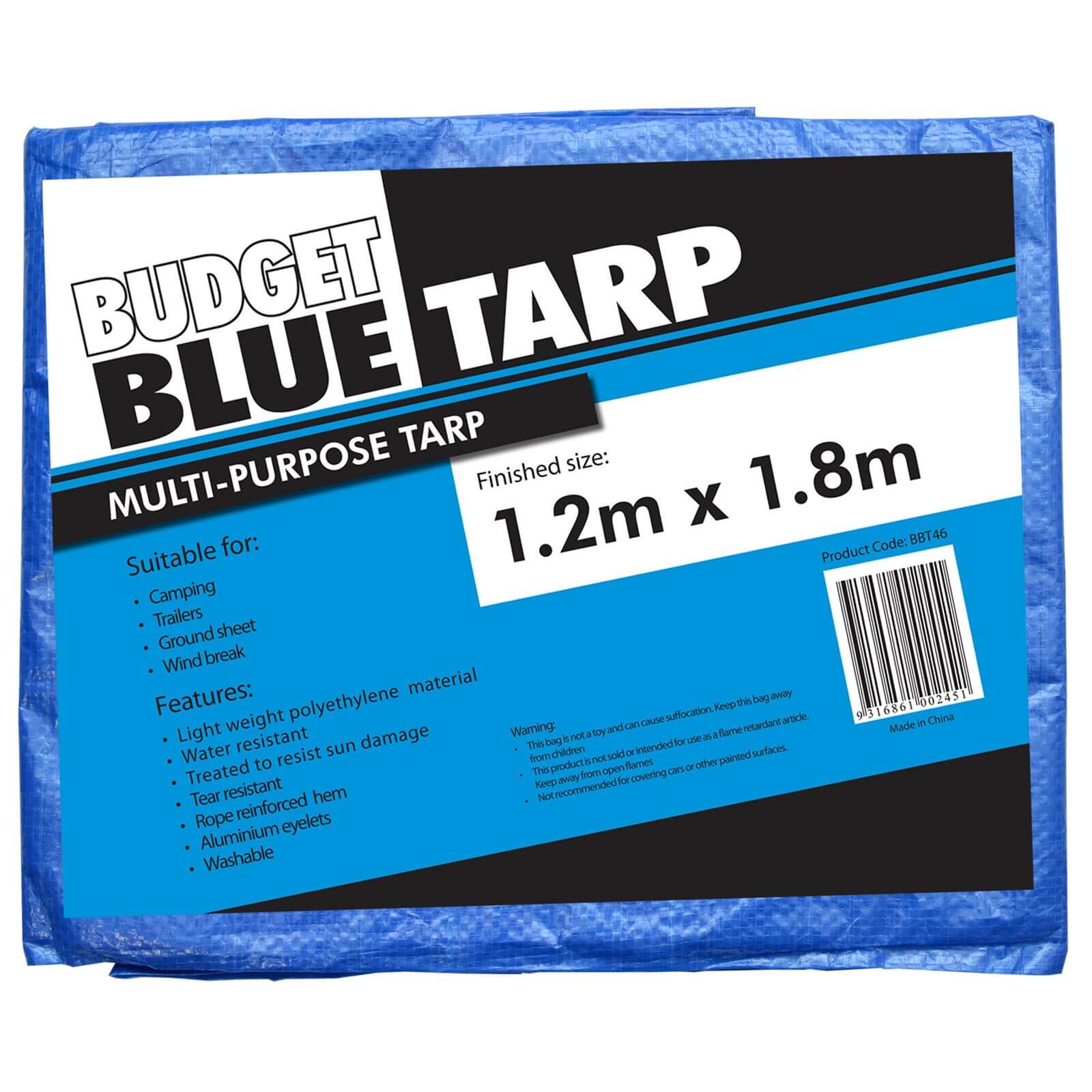 Budget Tarpaulin - 1.2 x 1.8m