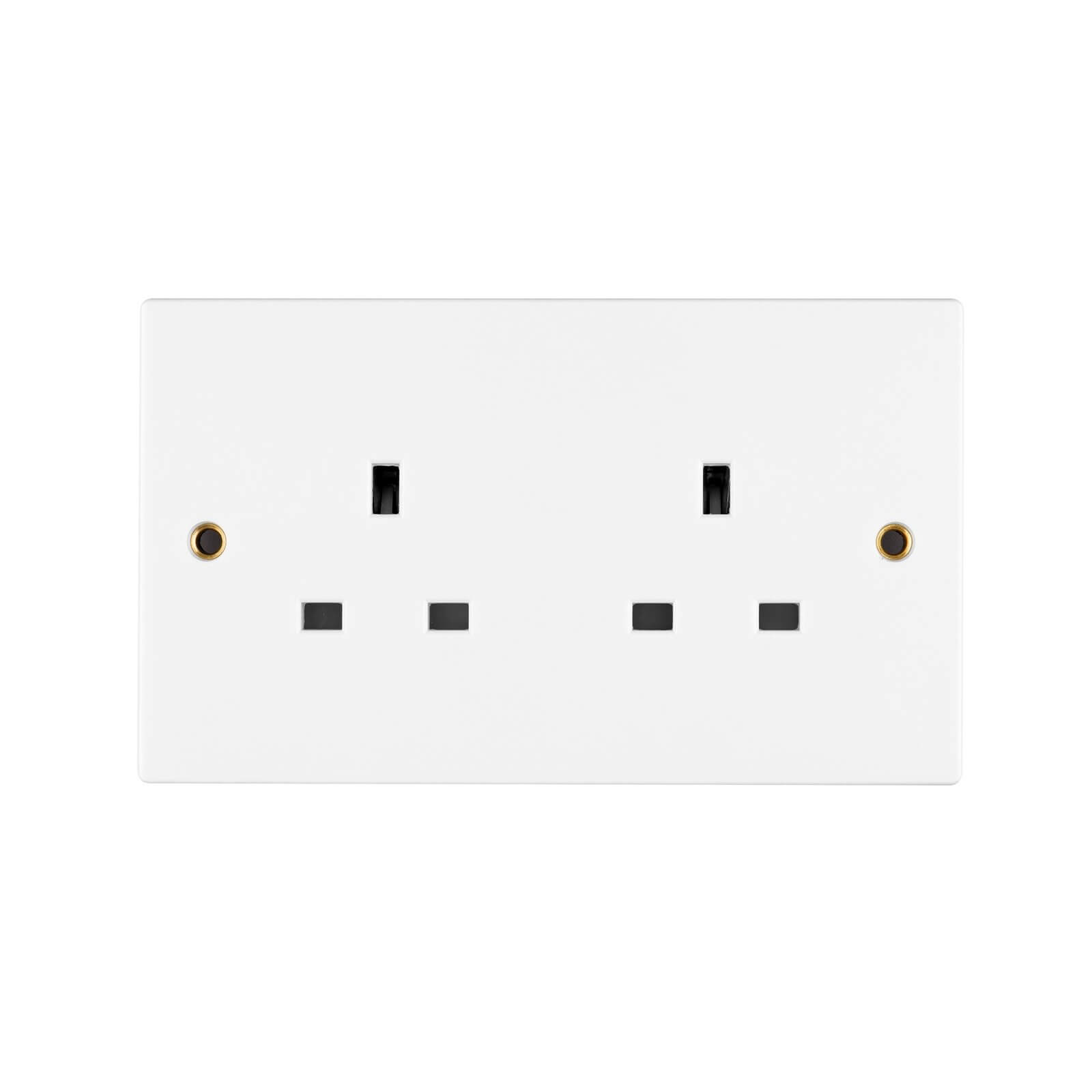 Arlec 13A 2 Gang Unswitched Socket