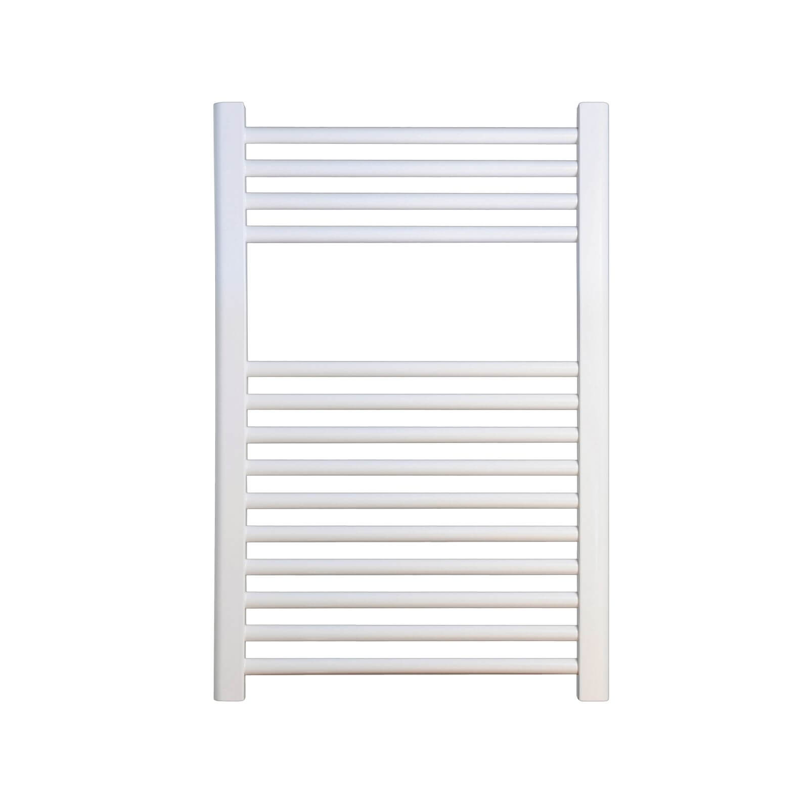 White Straight Heated Towel Rail - 750 x 500mm