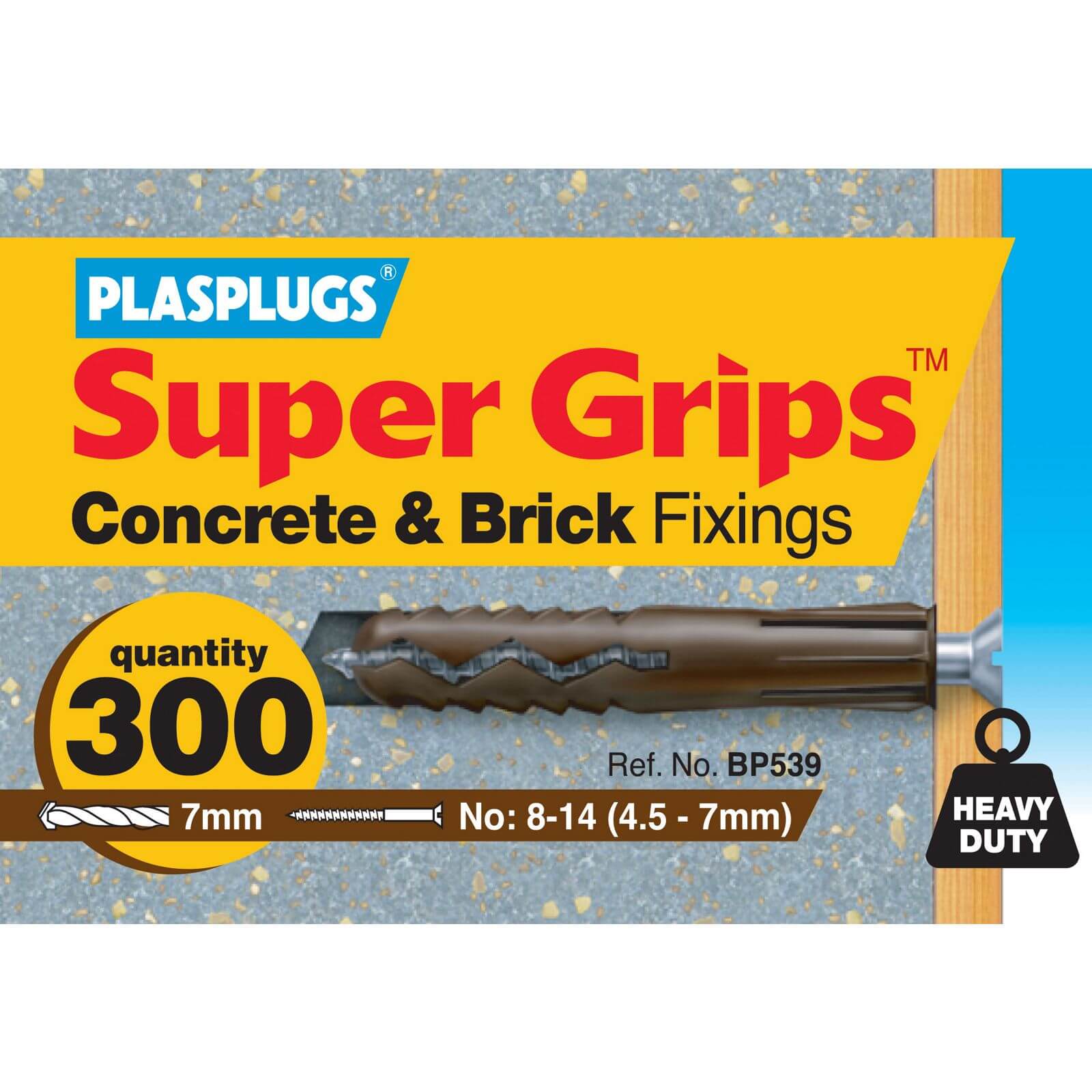 Plasplugs Bulk Brown Fixings x 300