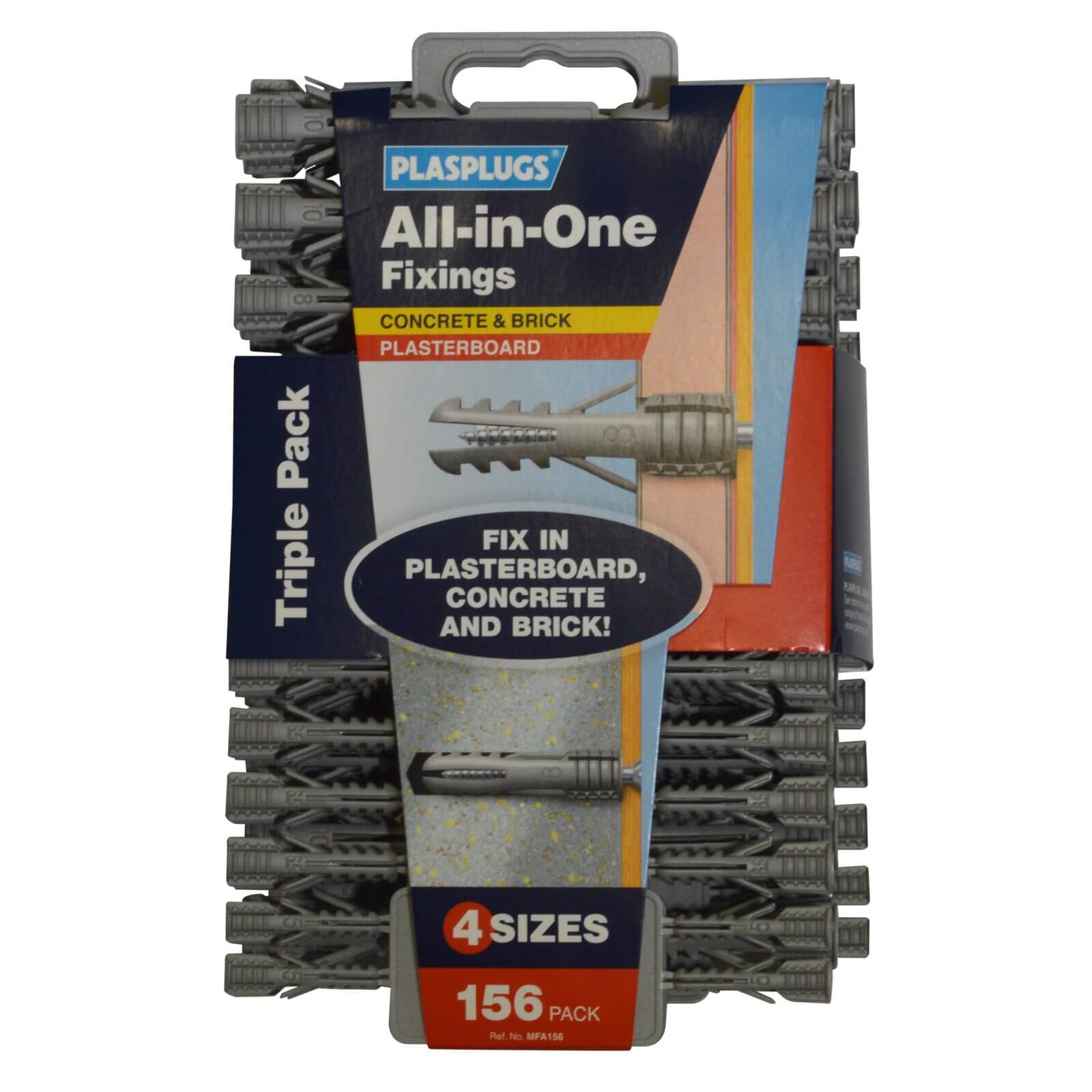 Plasplugs All In One Fixings Clip Pack x 156