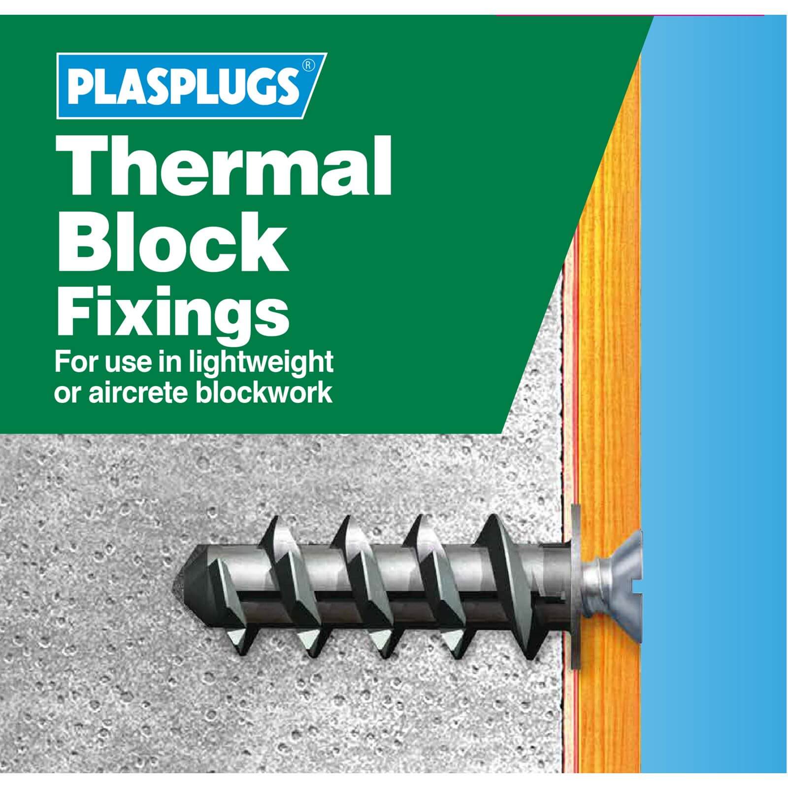 Plasplugs Thermal Block Clip Pack & Drill & Driver x 40