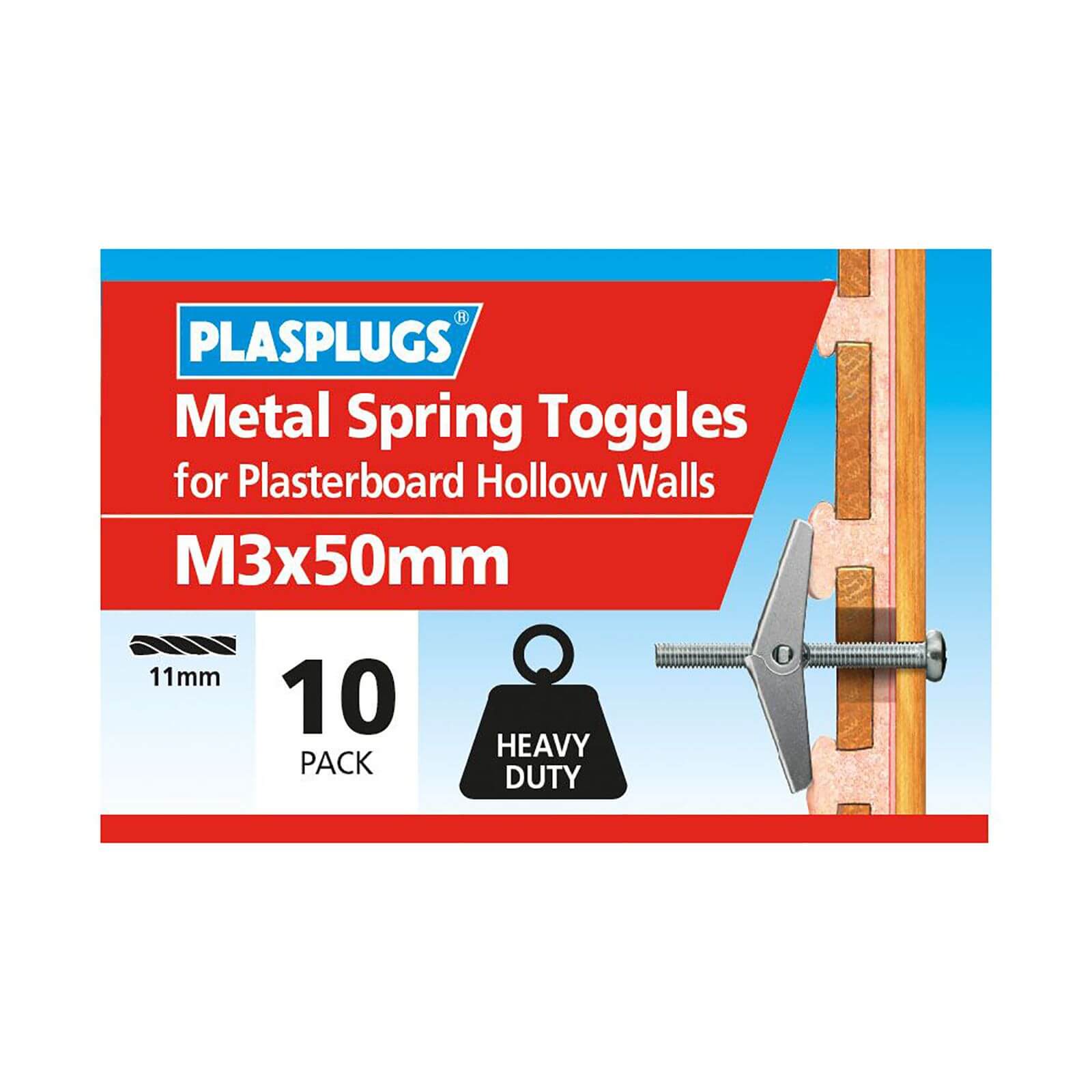 Plasplugs Spring Toggle M3 x 10
