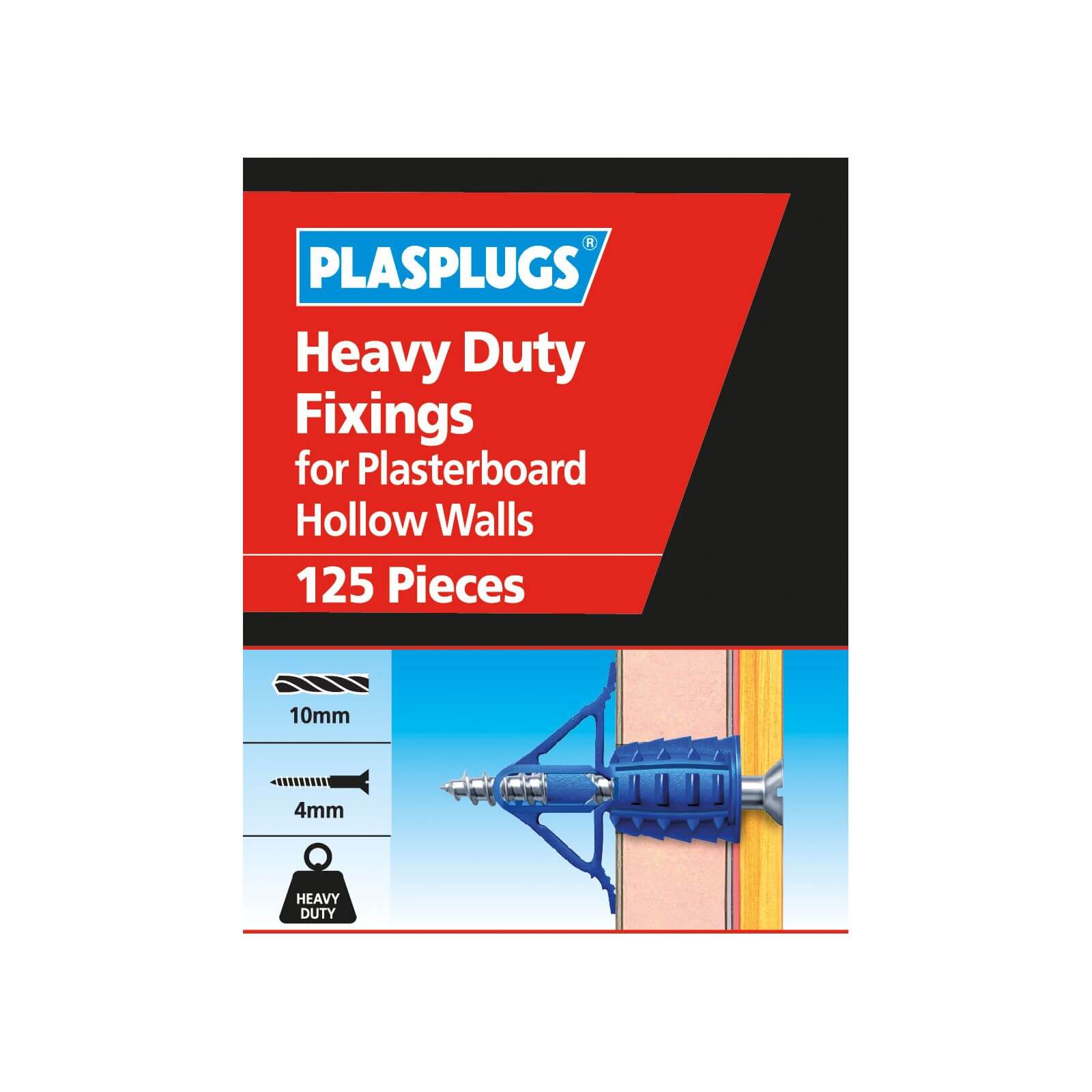 Plasplugs HD Plasterboard Fixings x 125