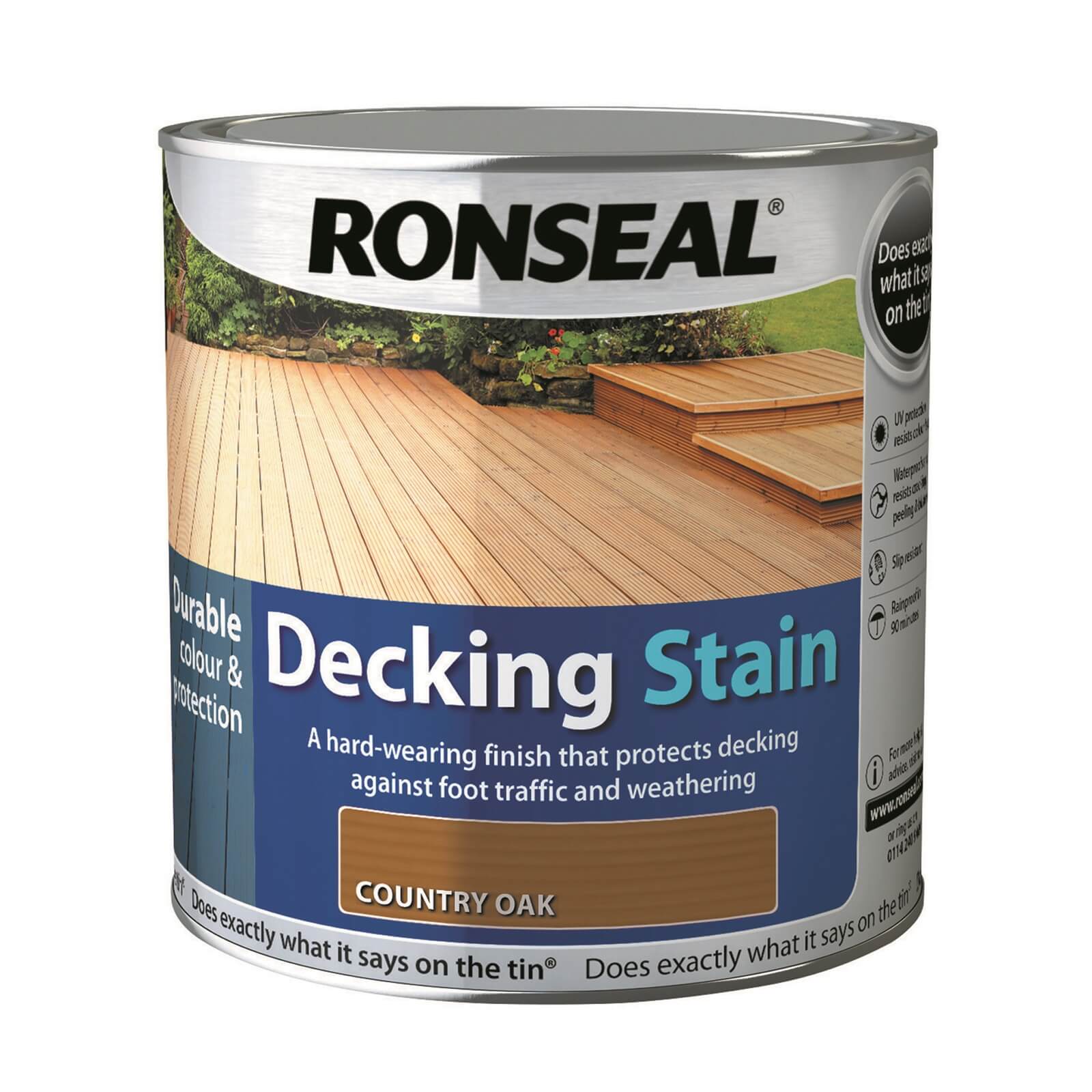 Ronseal Decking Stain Country Oak - 2.5L