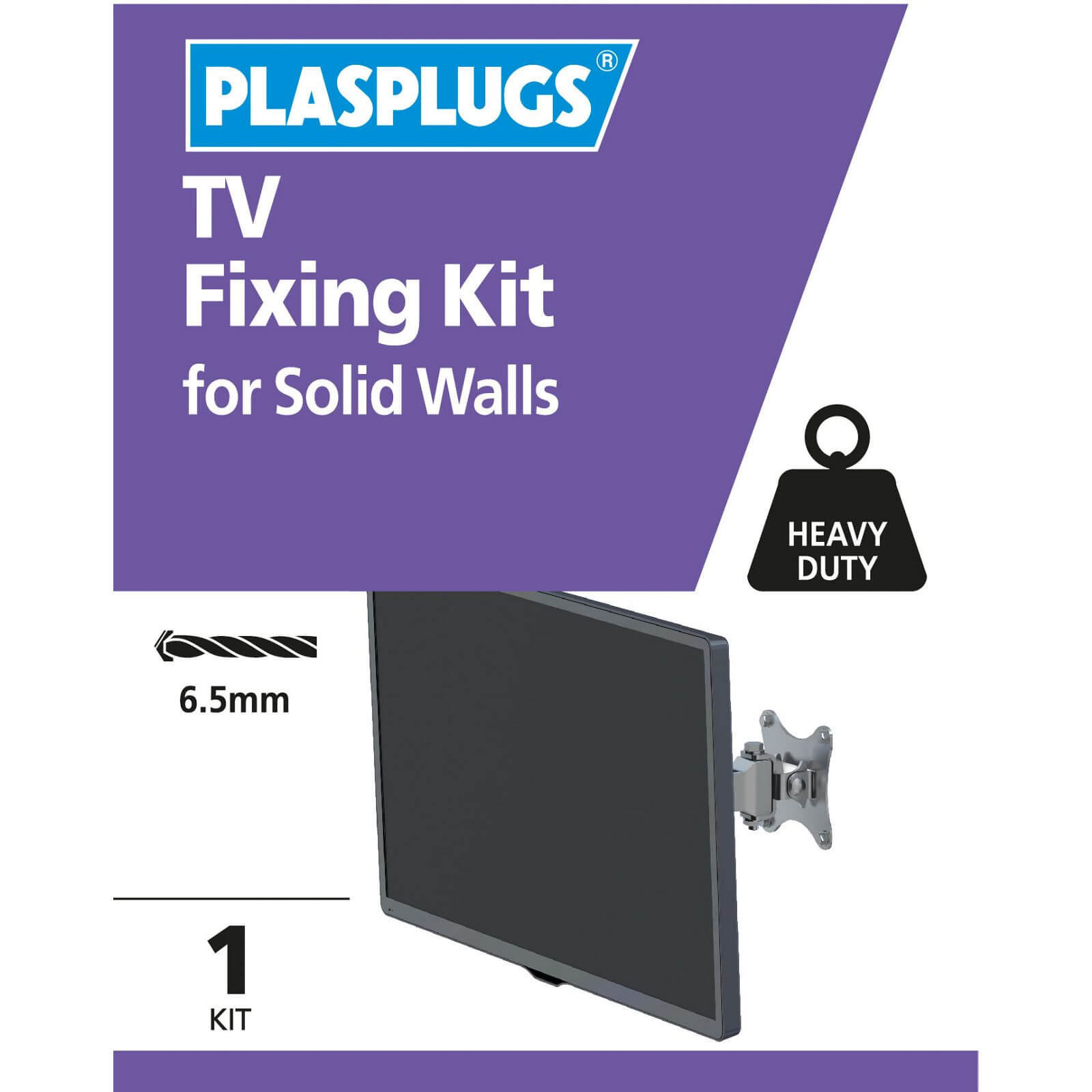 Plasplugs TV Solid Fixing Kit