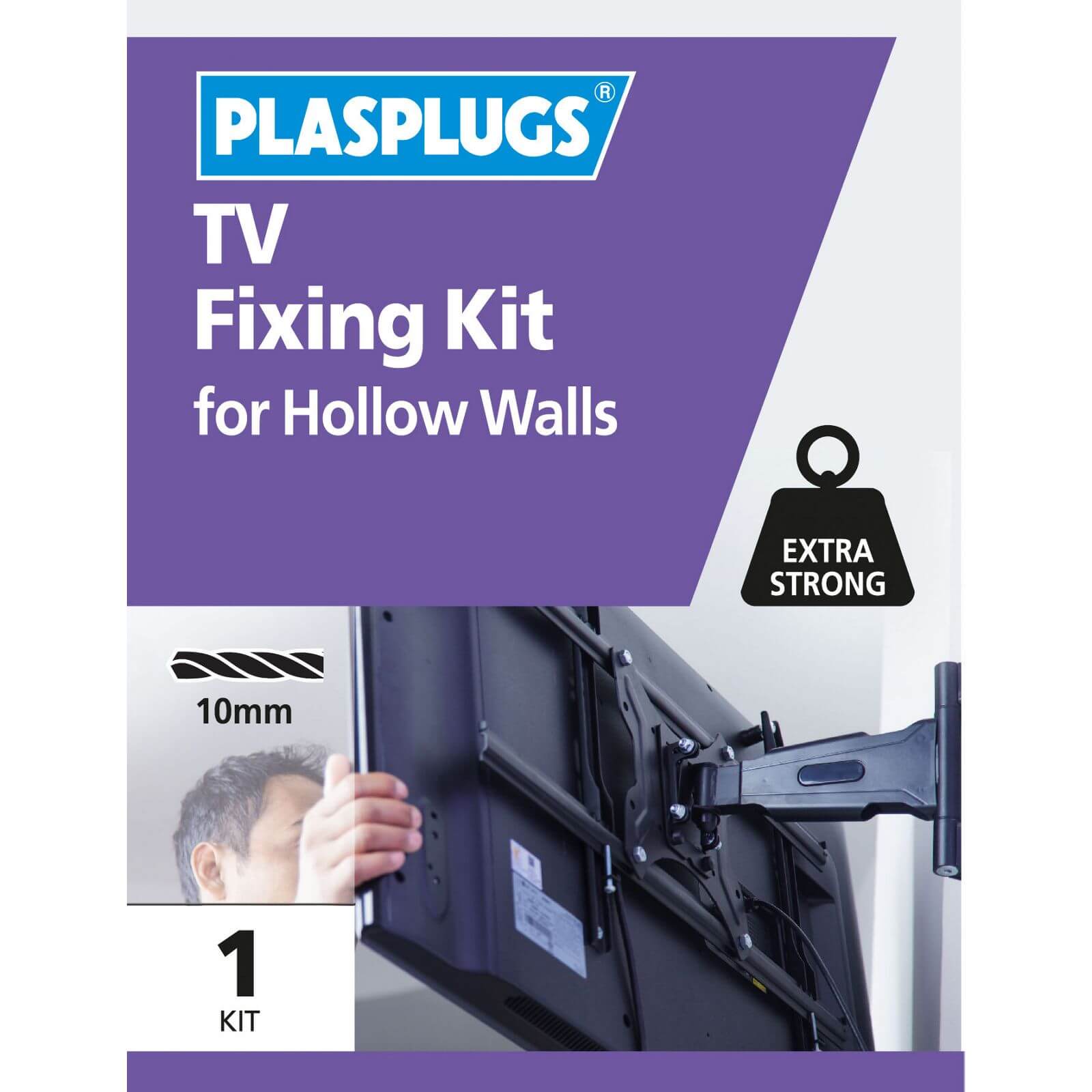 Plasplugs TV Hollow Fixing Kit