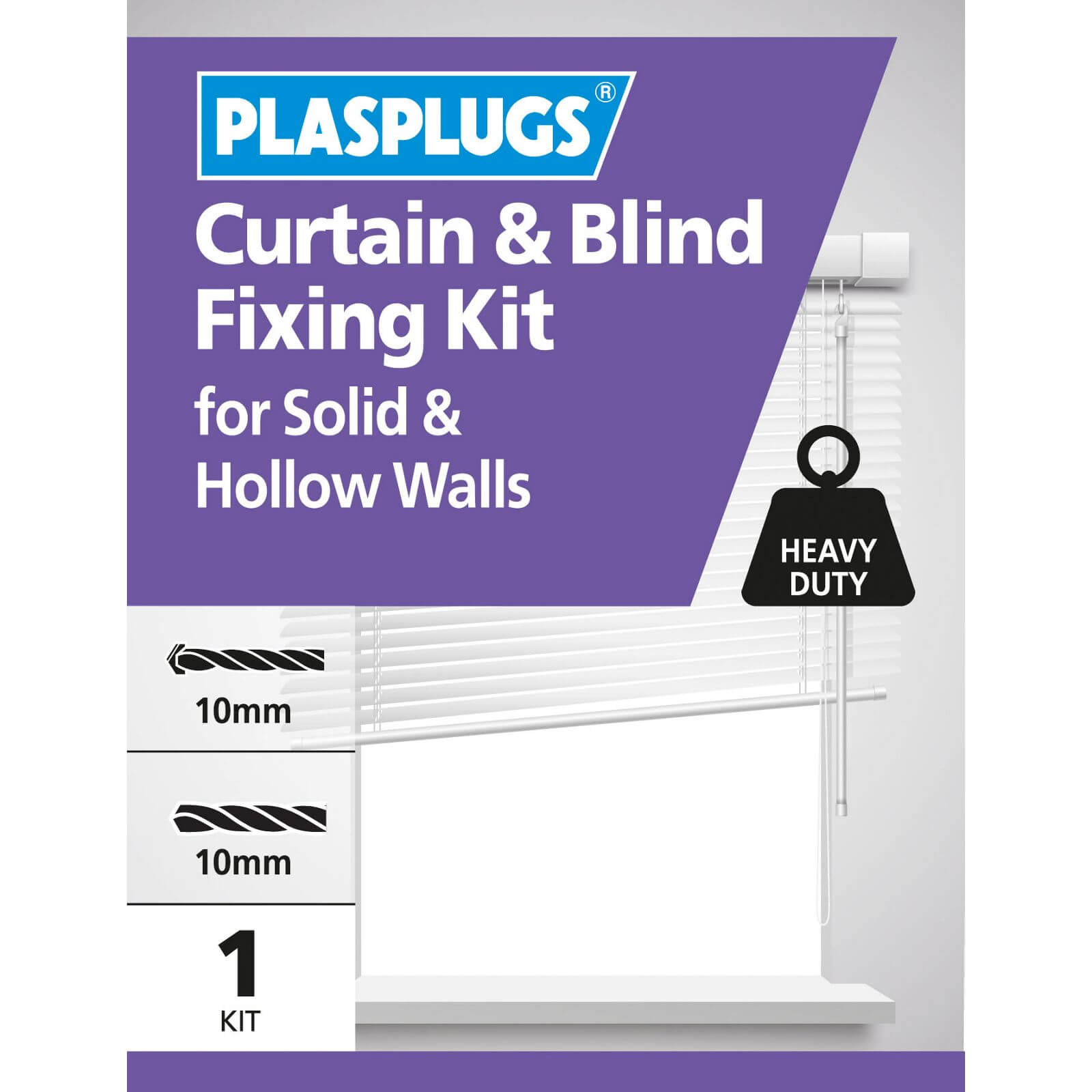 Plasplugs Curtain & Blind Fixing Kit