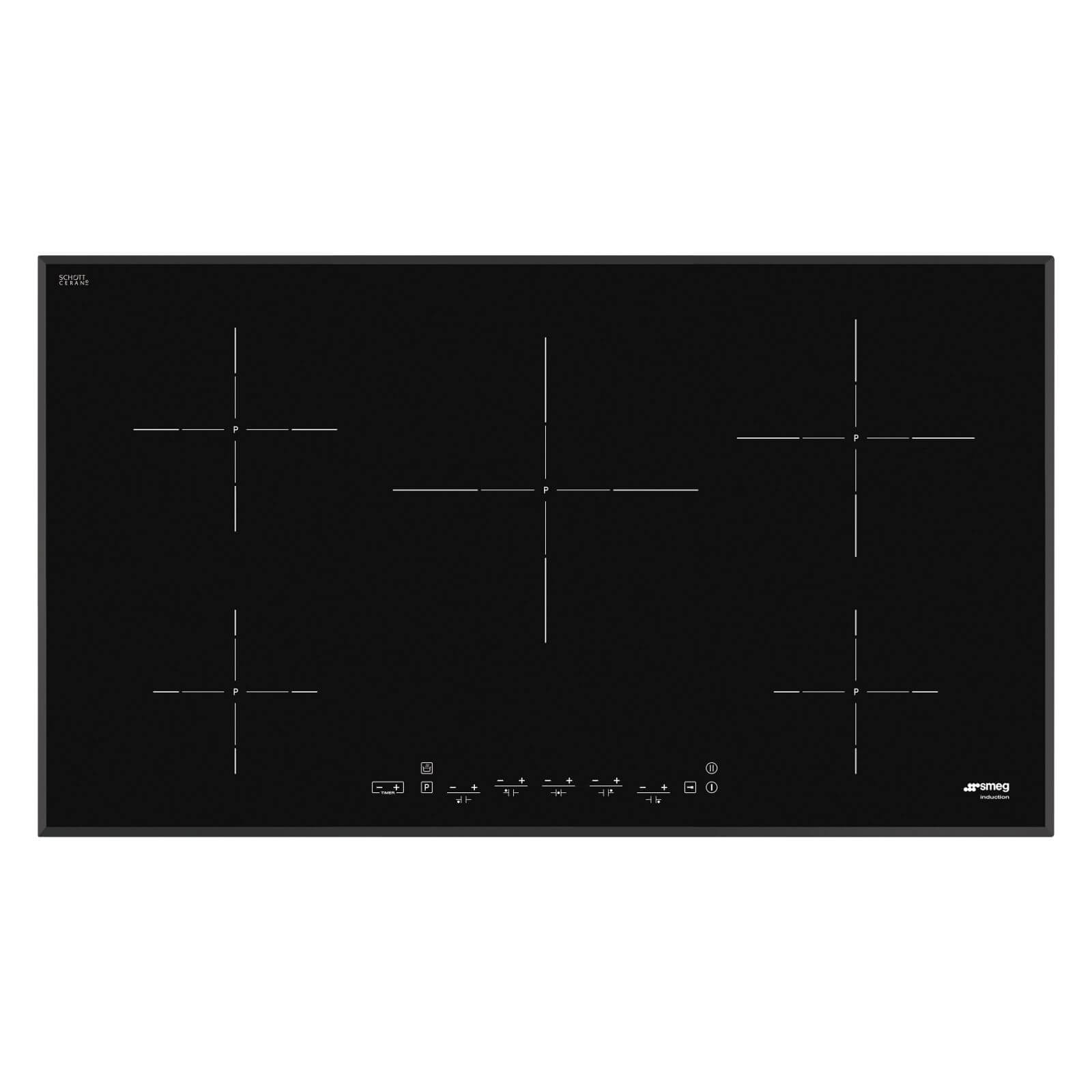 Smeg SI5952B 5 Zone Touch Inducuction Hob - 90cm
