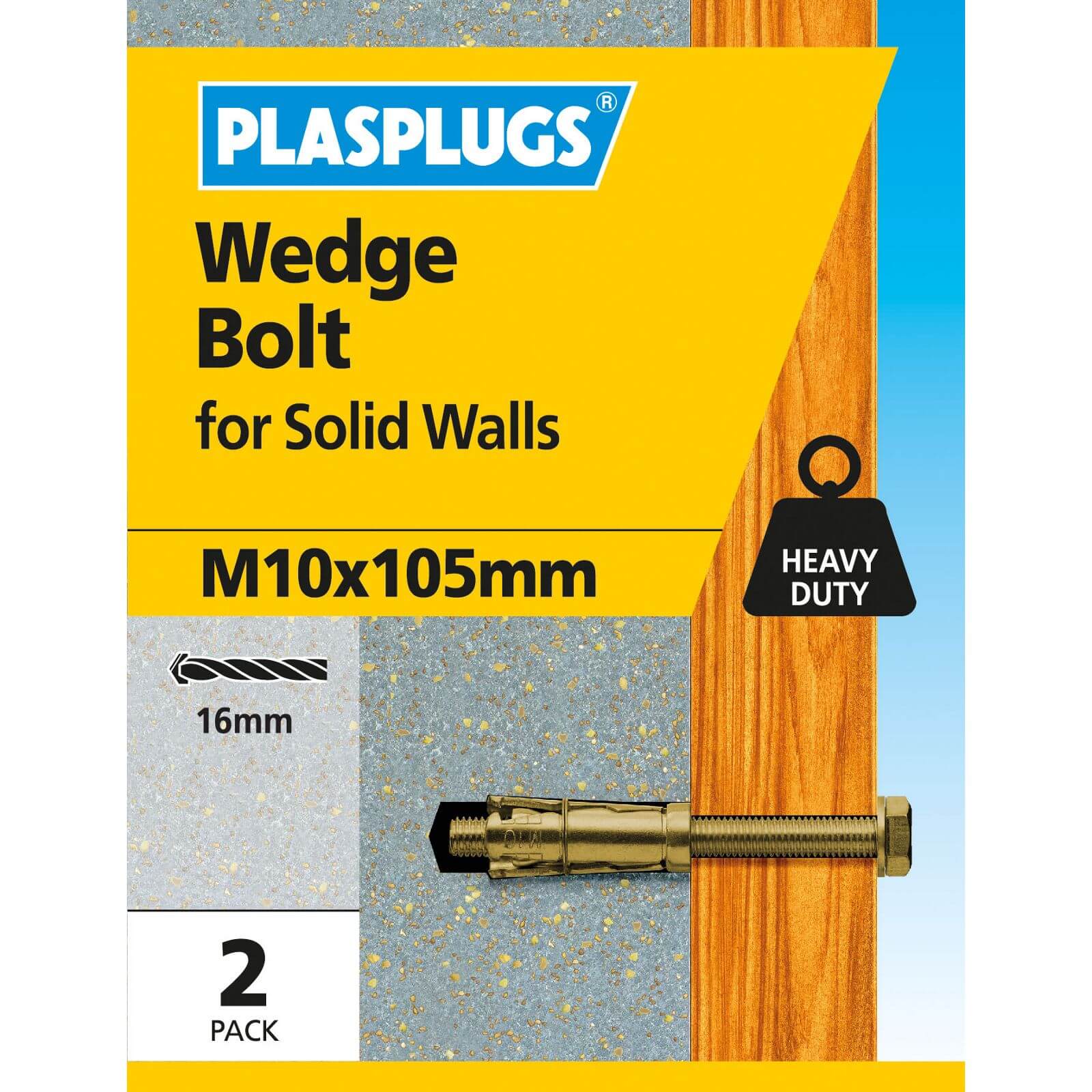 Plasplugs Anchor Bolt M10 x 105mm