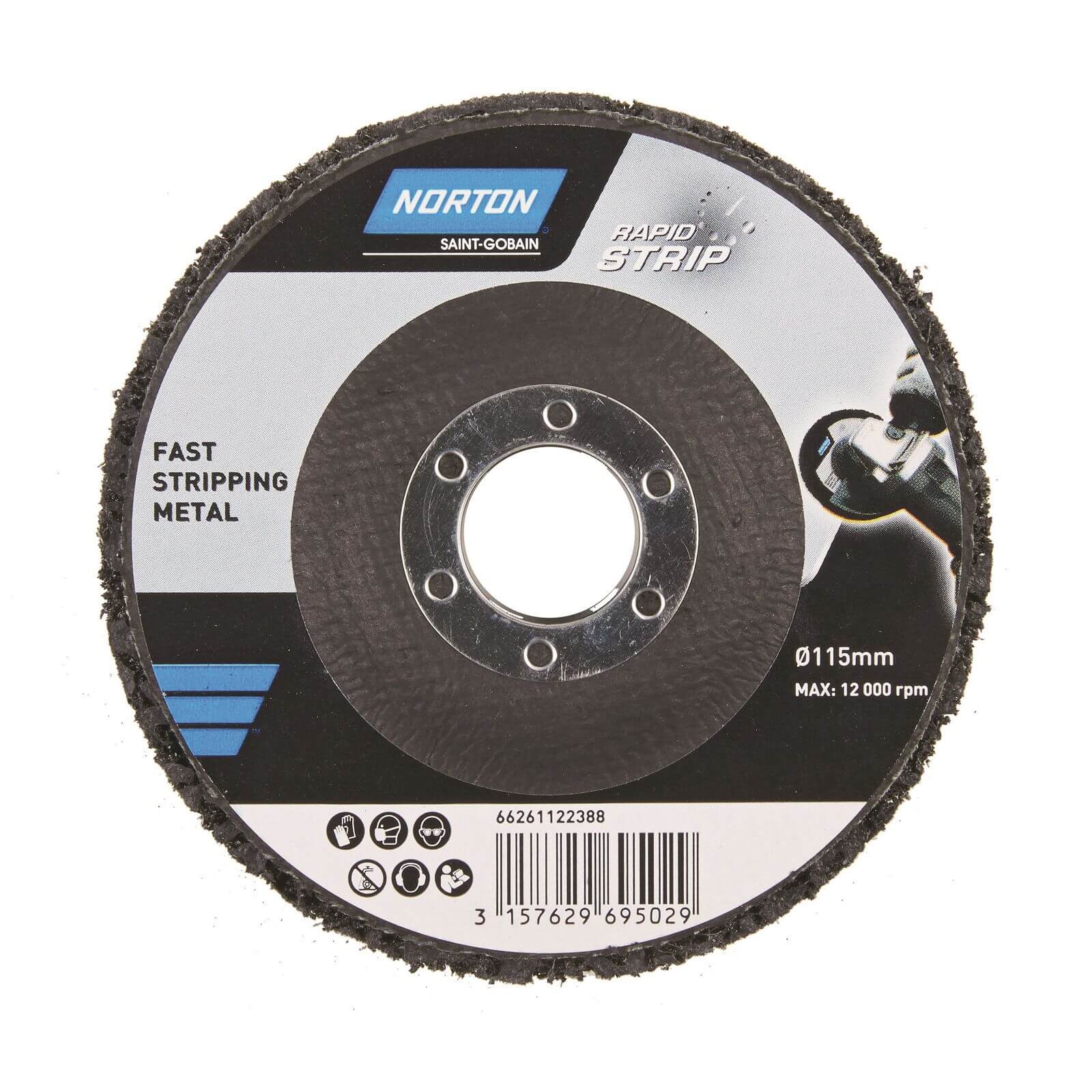 Norton Rapid Strip Rust Abrasive Disc - 115mm