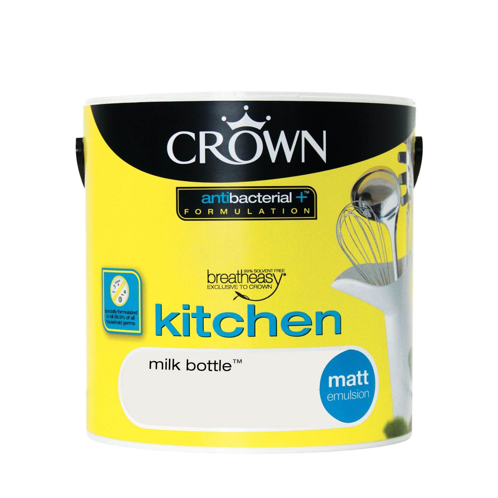 Crown Breatheasy Kitchen -  Milk Bottle  -  Matt Paint -  2.5L