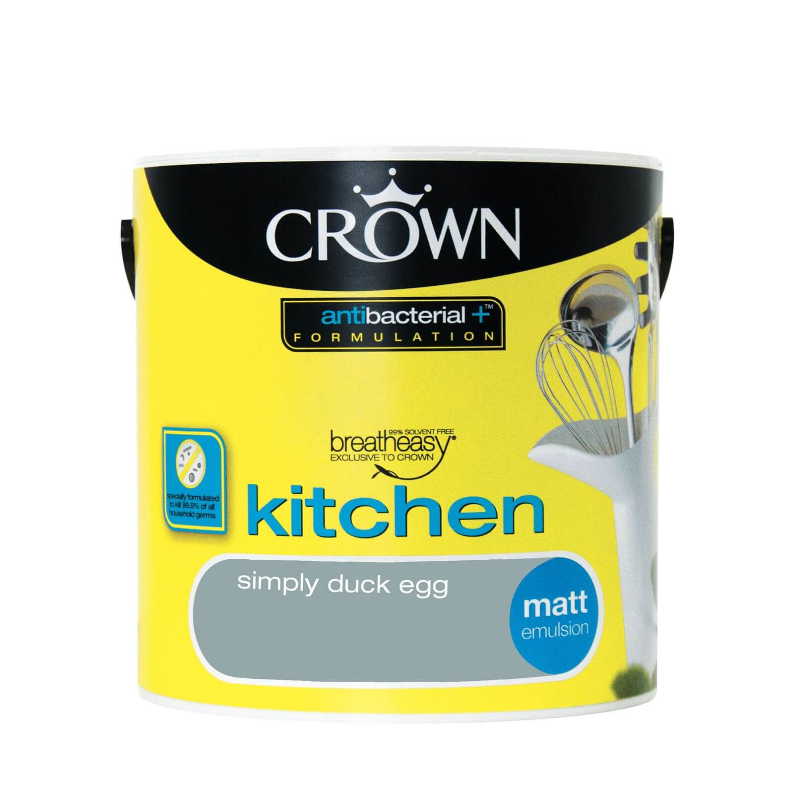 Crown Breatheasy Kitchen -  Simply Duck Egg -  Matt Paint -  2.5L