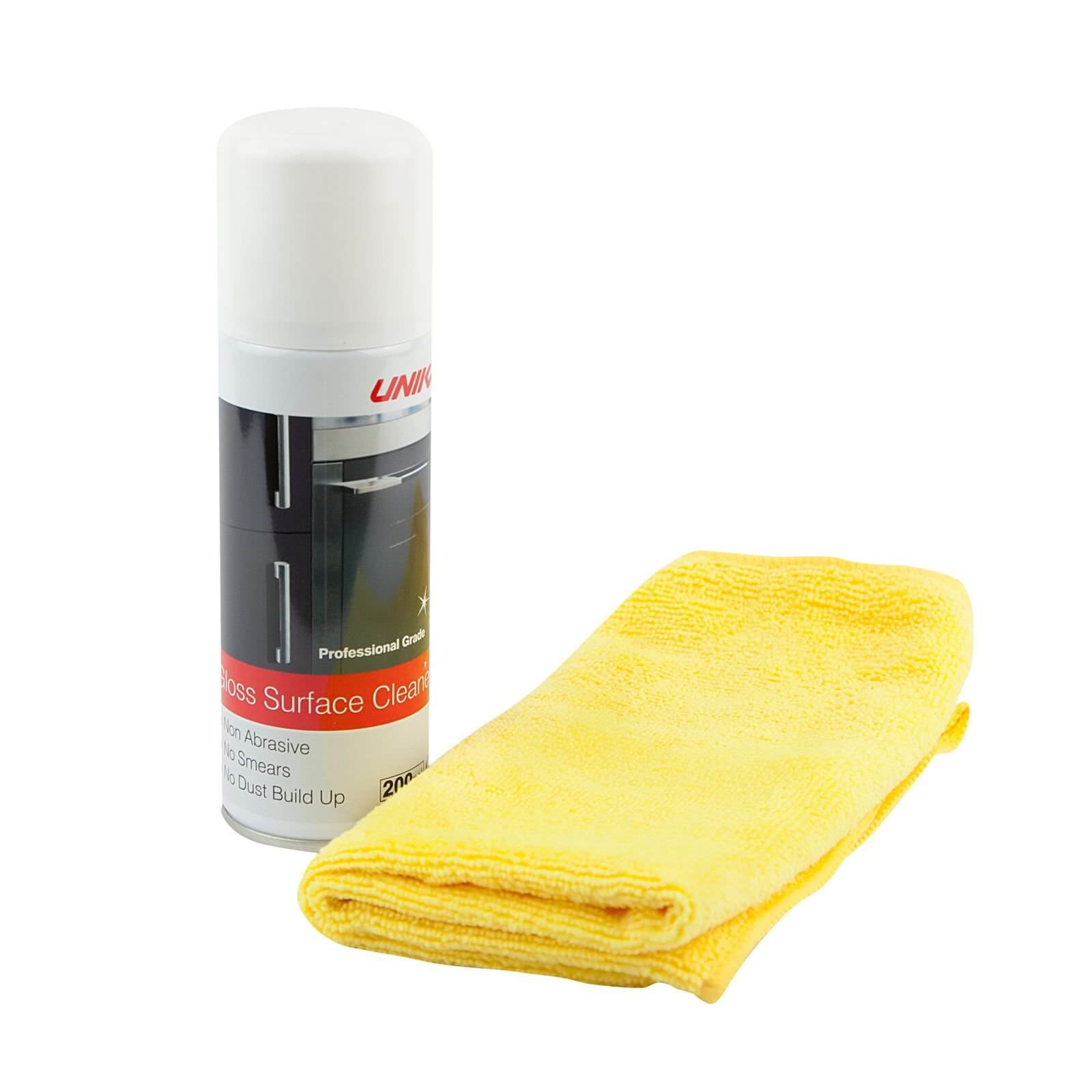 Unika Gloss Cleaner & Microfibre Cloth - 200ml