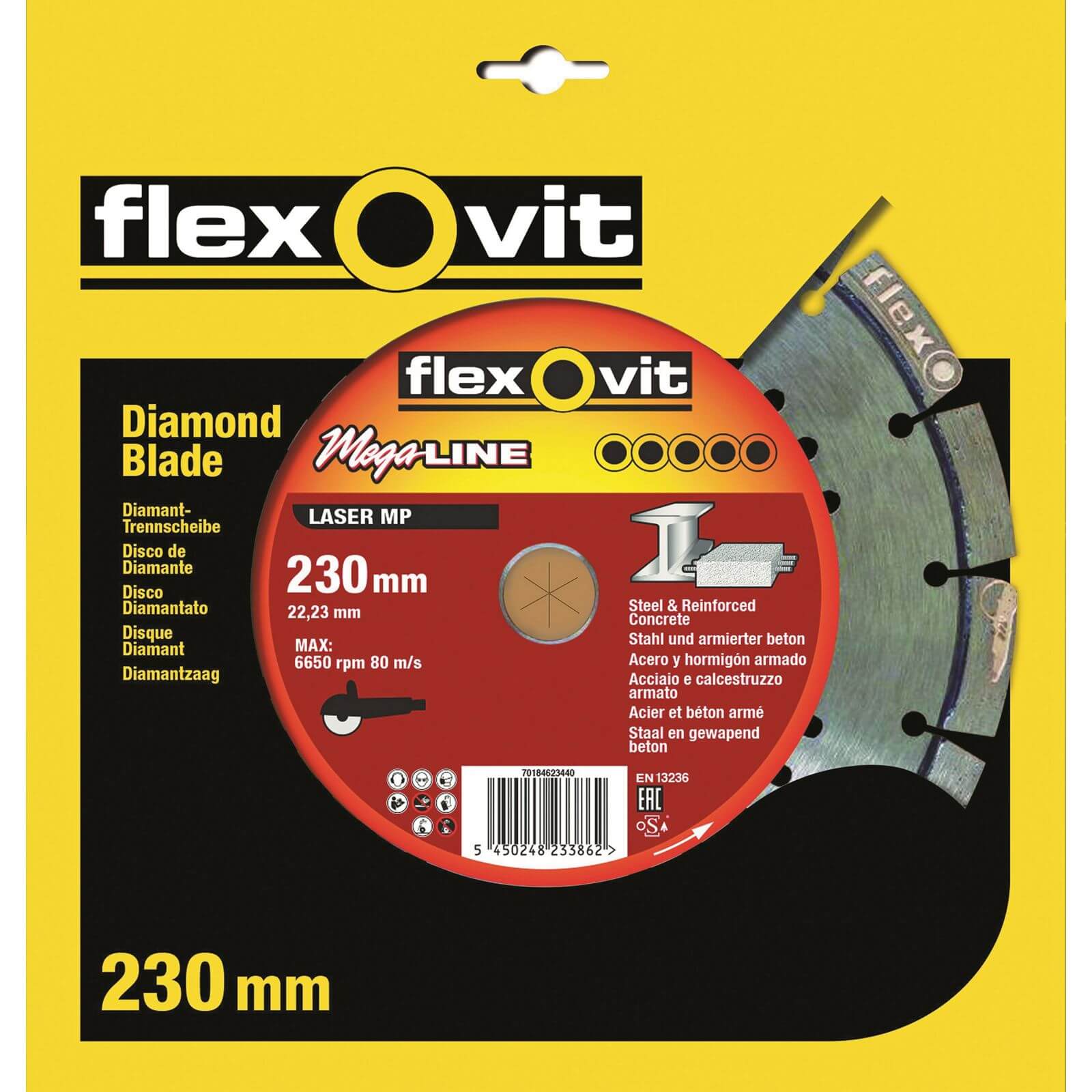 Flexovit Megaline Multi-Purpose Segmented Diamond Blade - 230mm