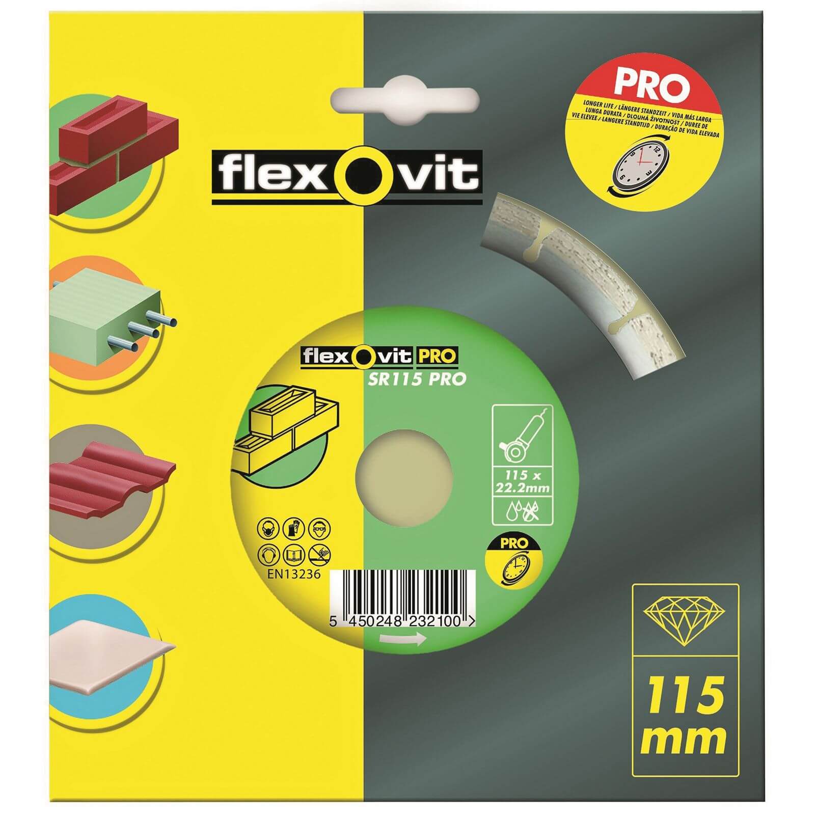Flexovit PRO General Purpose Segmented Diamond Blade - 115mm