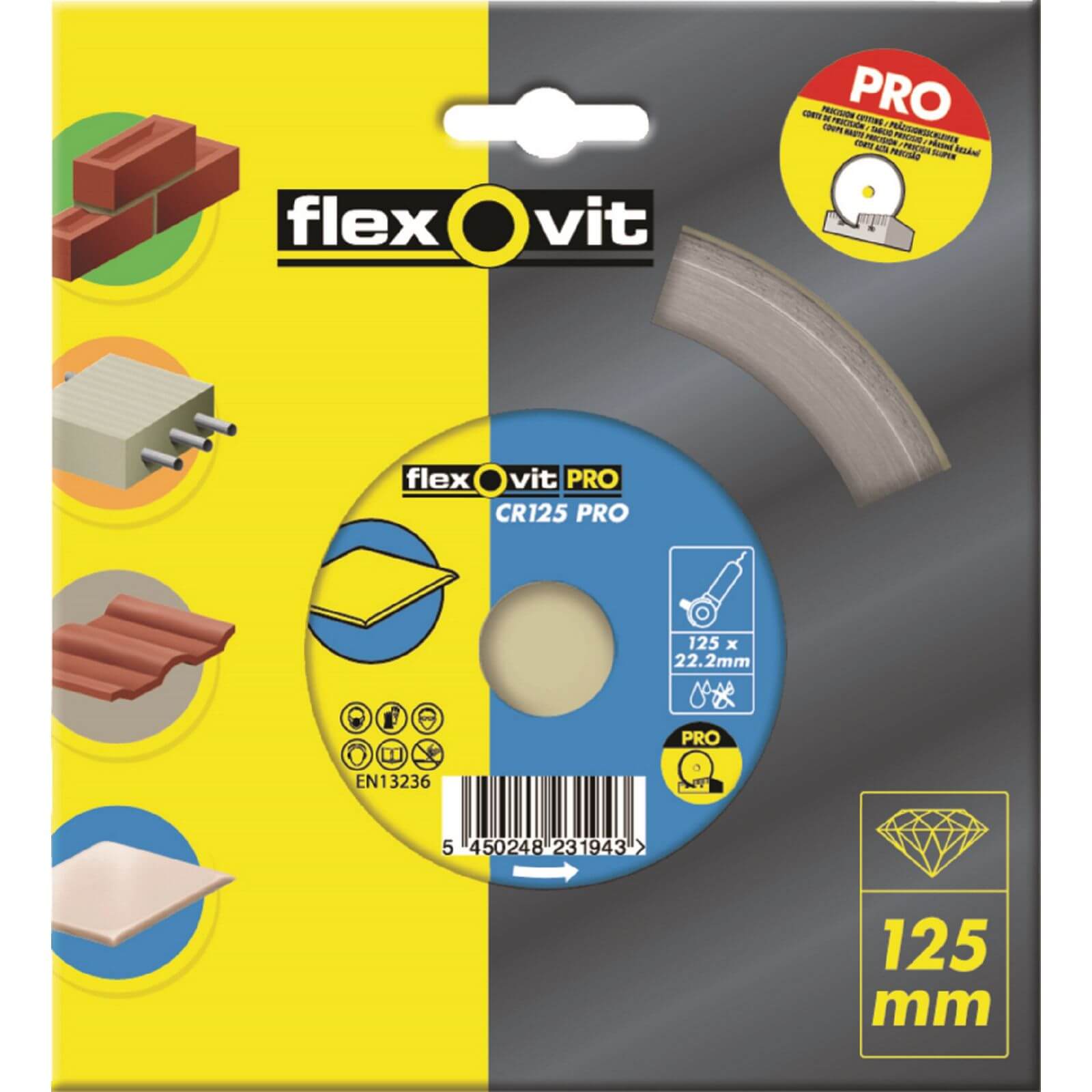 Flexovit 70184622055 PRO Ultra Thin Cutting Disc - 125 x 22.23 x 1.4mm