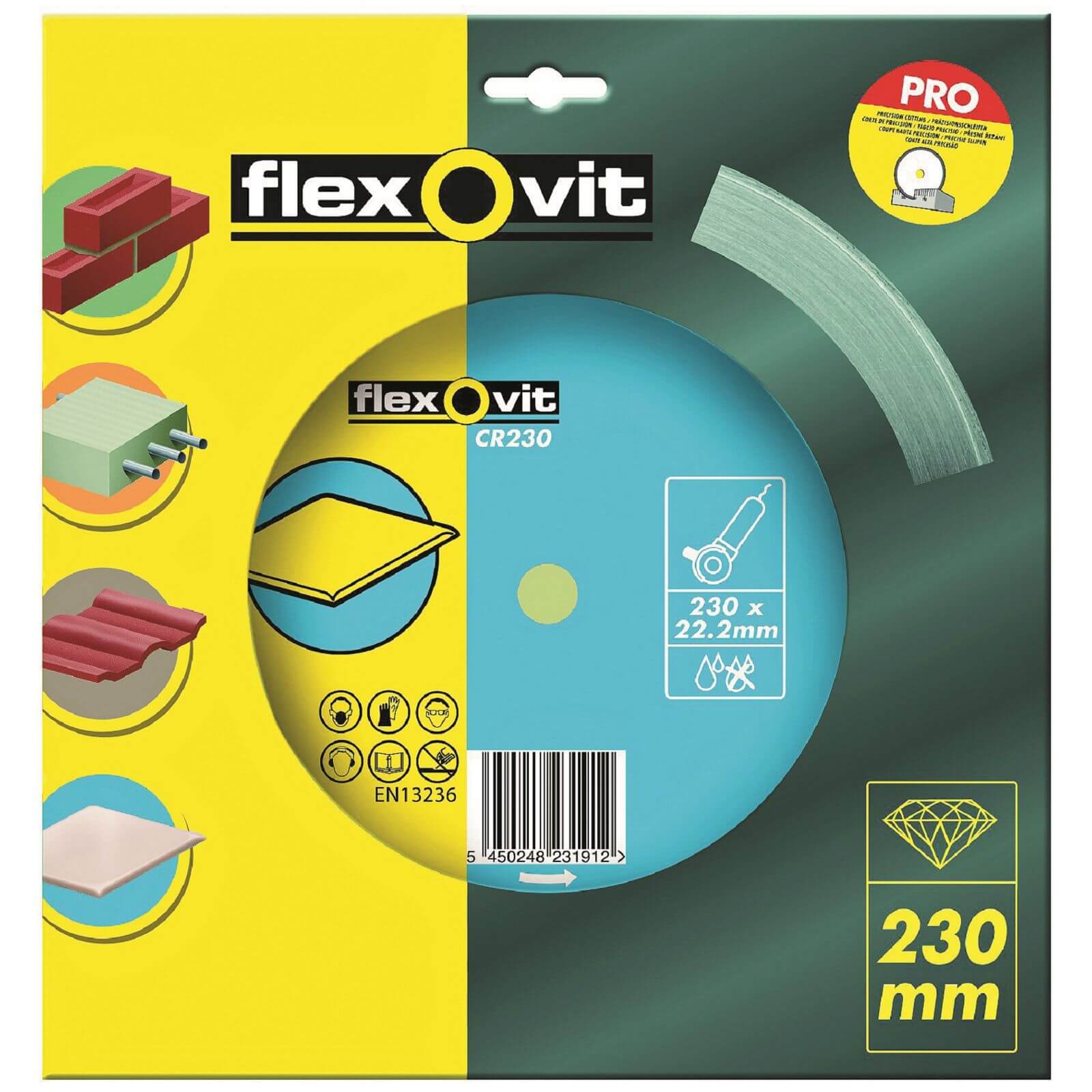 Flexovit Continuous Rim Diamond Blade - 230mm