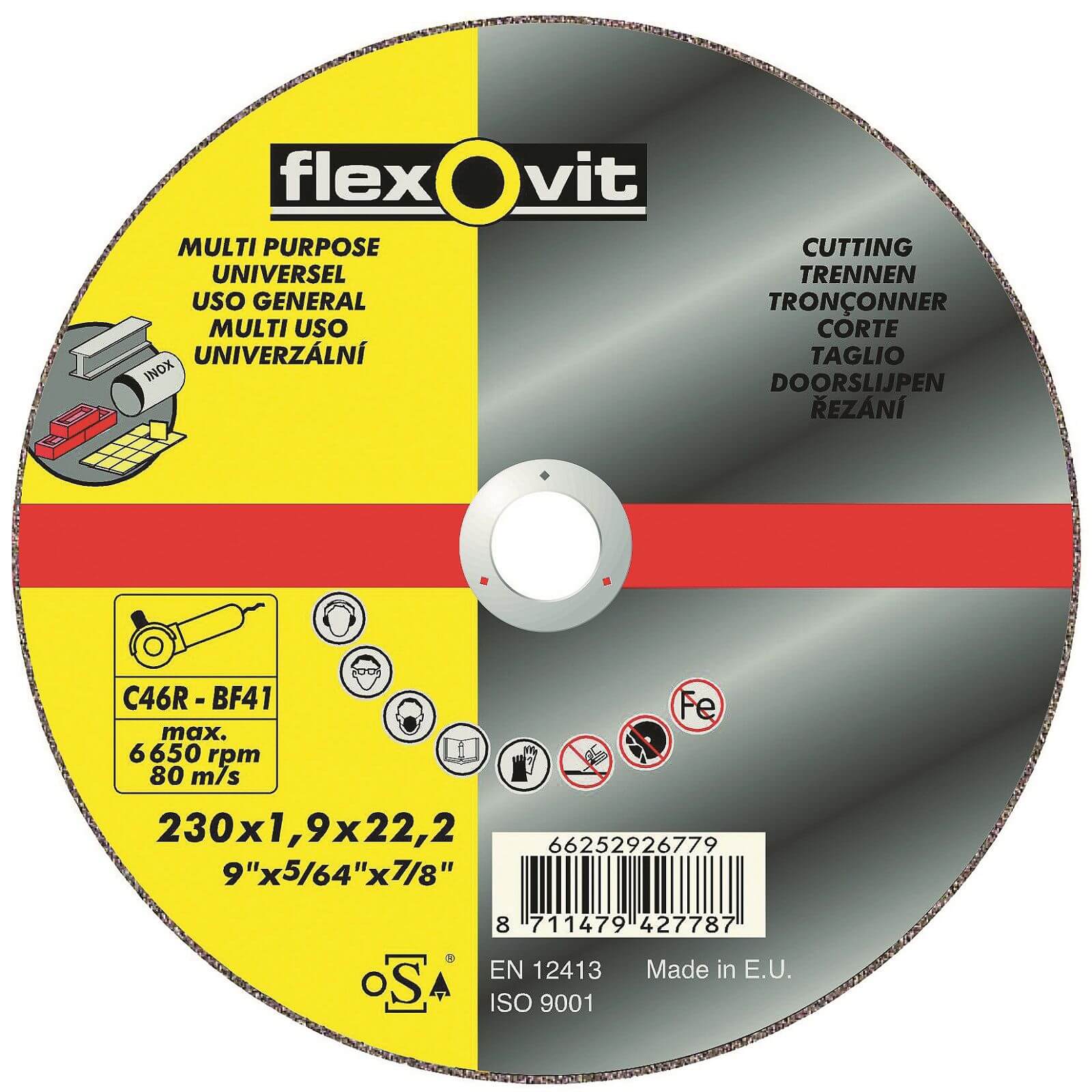 Flexovit Multi-Purpose Cutting Off Wheel - 230mm