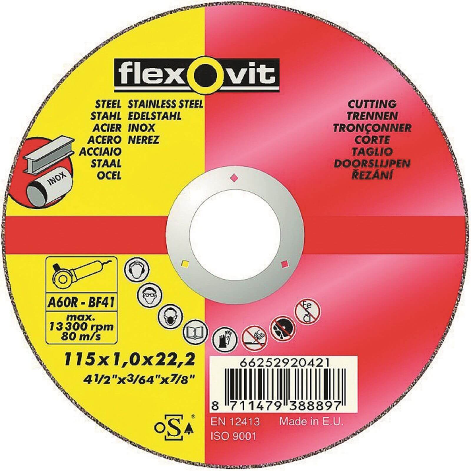 Flexovit Steel Inox Cutting Off Wheel - 115mm