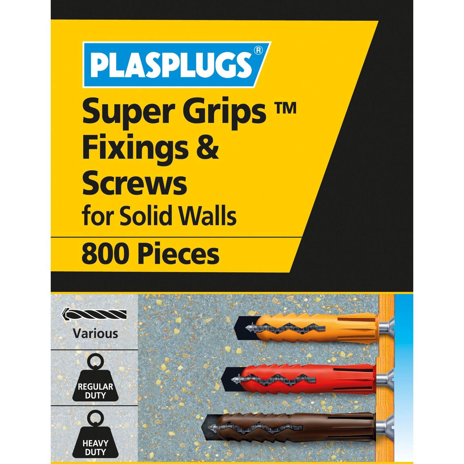 Plasplugs Wall Plugs Mixed Bulk x 800