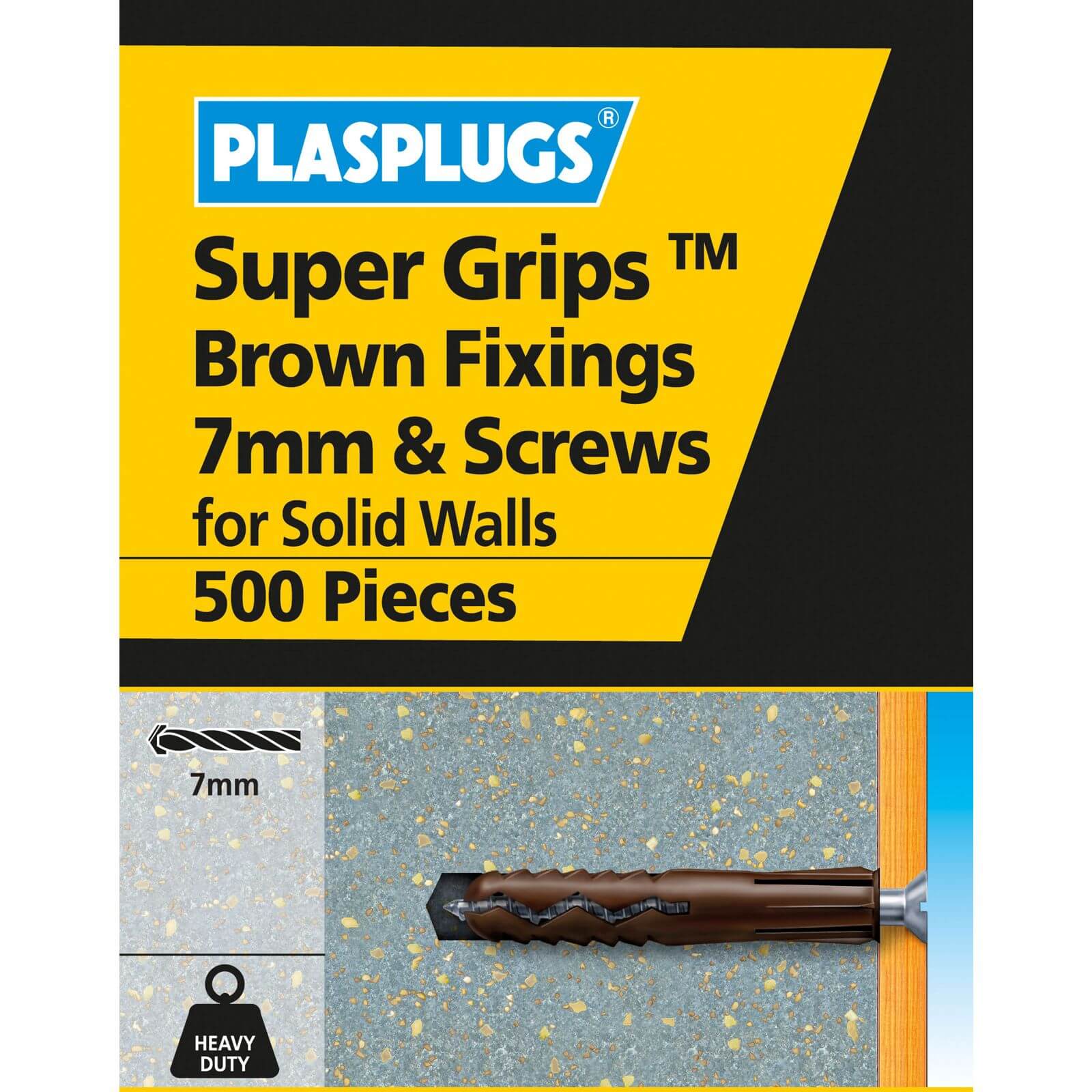 7mm Sgrips Brown Fixings & Screws 500 Pk
