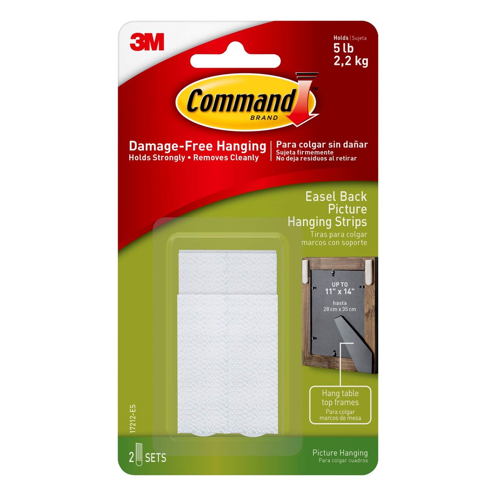 Command Medium Easel Back Picture Hanging Strips