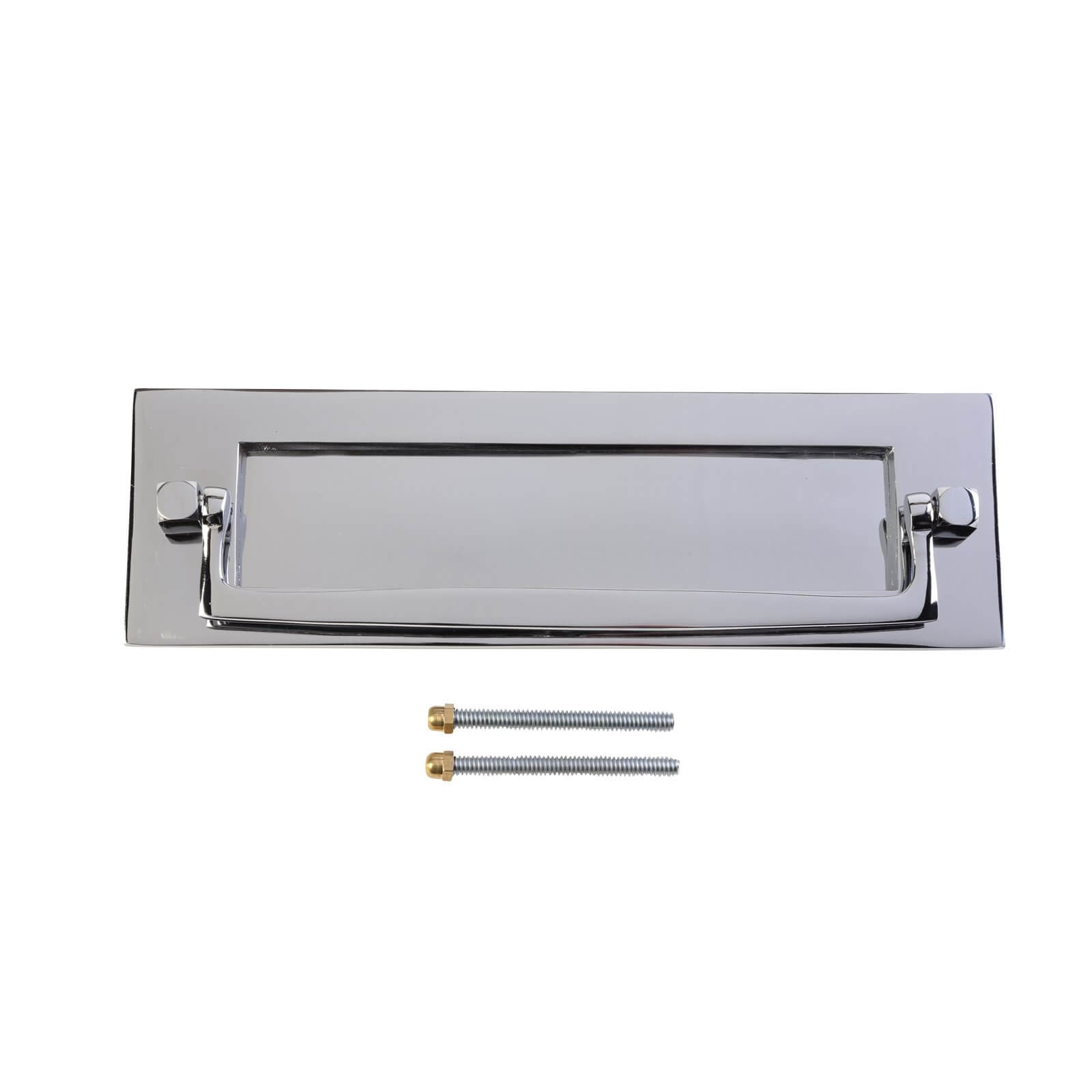 Chrome Letterplate with Knocker - 254mm x 77mm