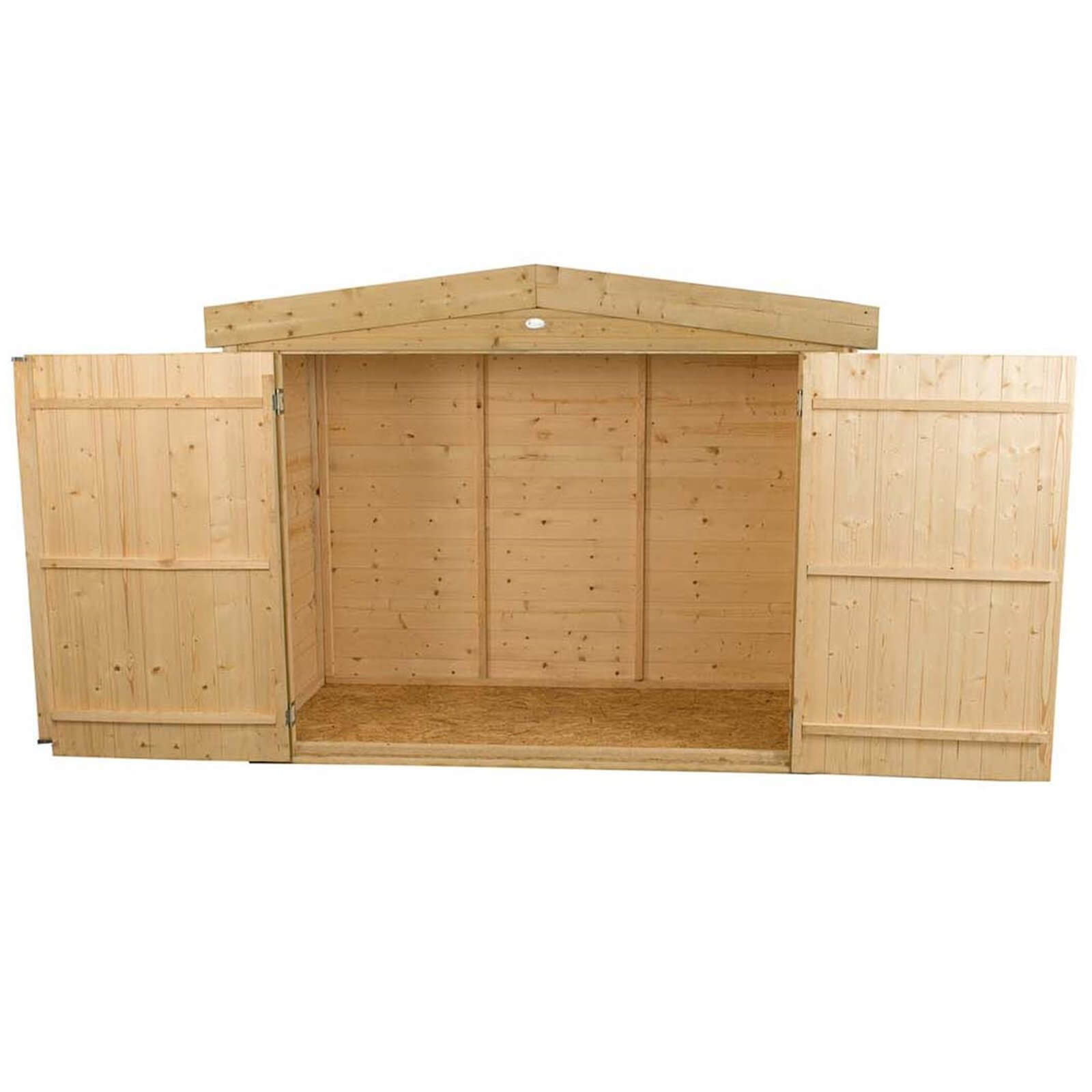 Forest Garden Large Wooden Shiplap Apex Outdoor Store
