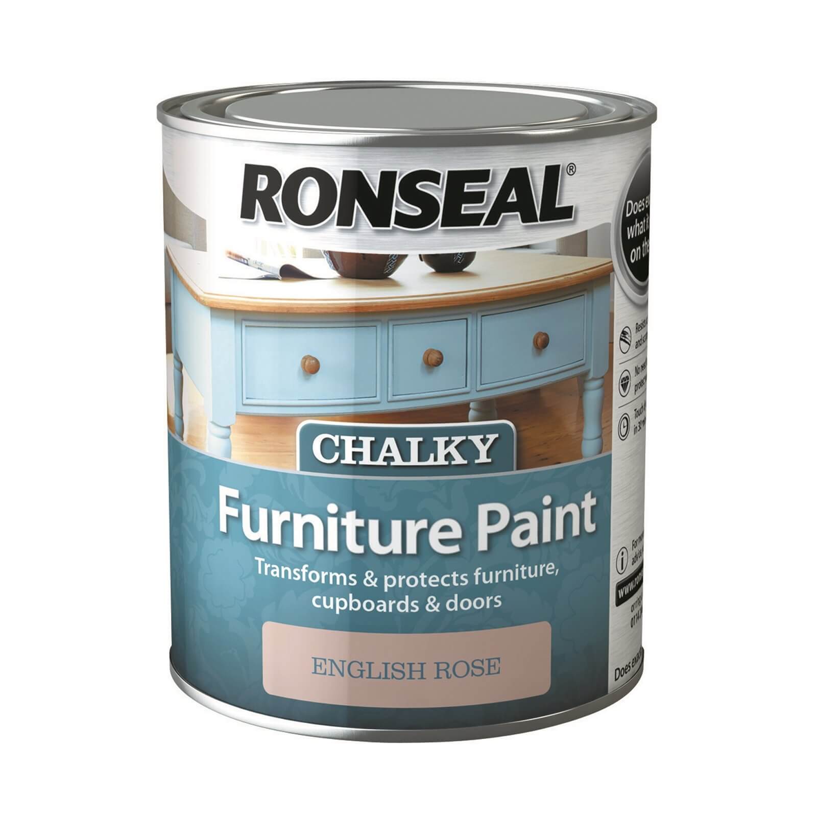 Ronseal Chalk Paint English Rose - 750ml