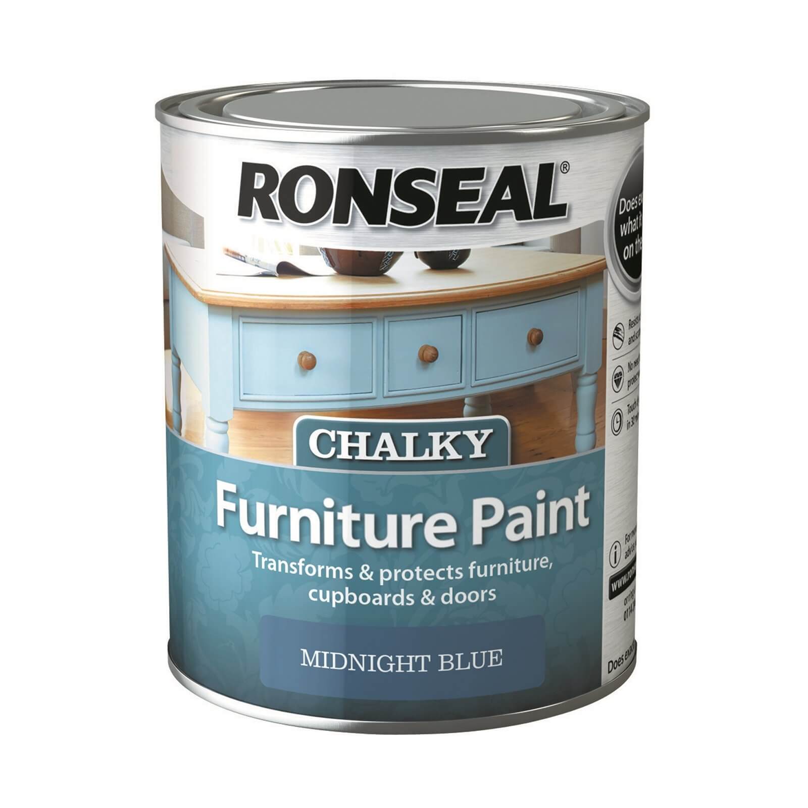 Ronseal Chalk Paint Midnight Blue - 750ml